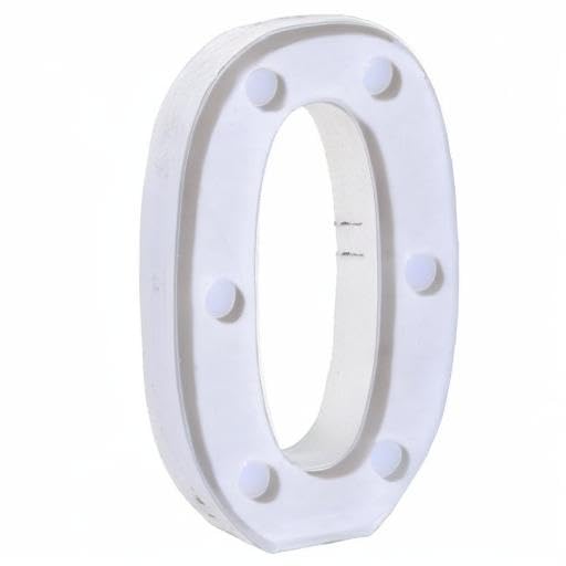 LED Light Up Letters & Numbers - Battery Powered Sign for Home, Wedding, Birthday, Christmas Decor - Perfect for Night Lights, Party, Bar & Wall Decoration (Letter 0)