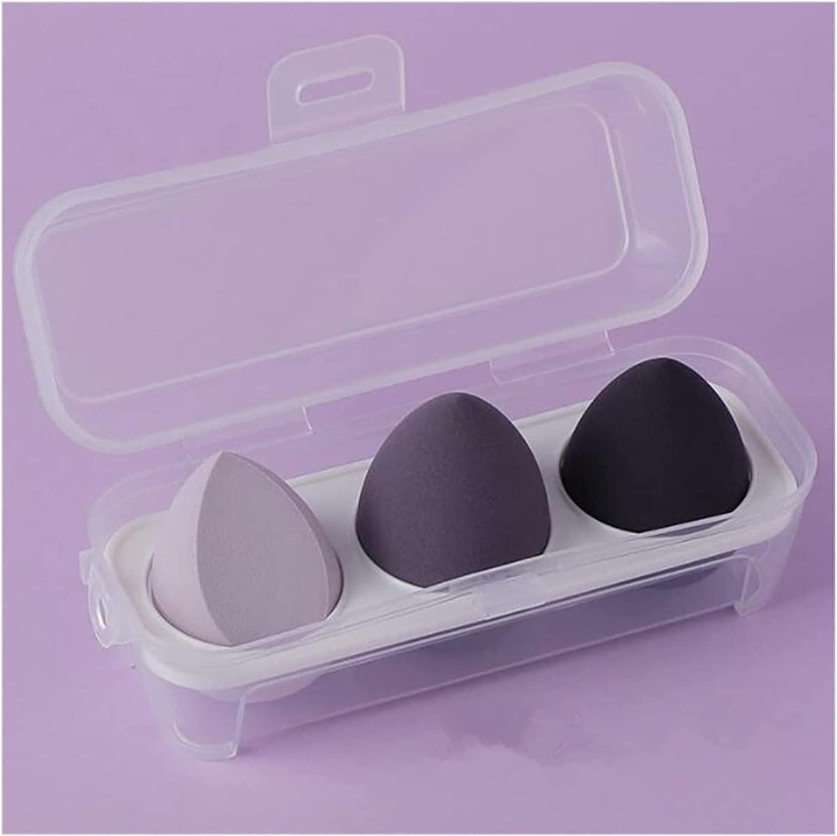 Lenon 3-Piece Makeup Sponge Set with Storage Box - Foundation & Powder Beauty Blender for Flawless Application (Multicolor) | Perfect for Everyday Makeup, Travel & Professional Use