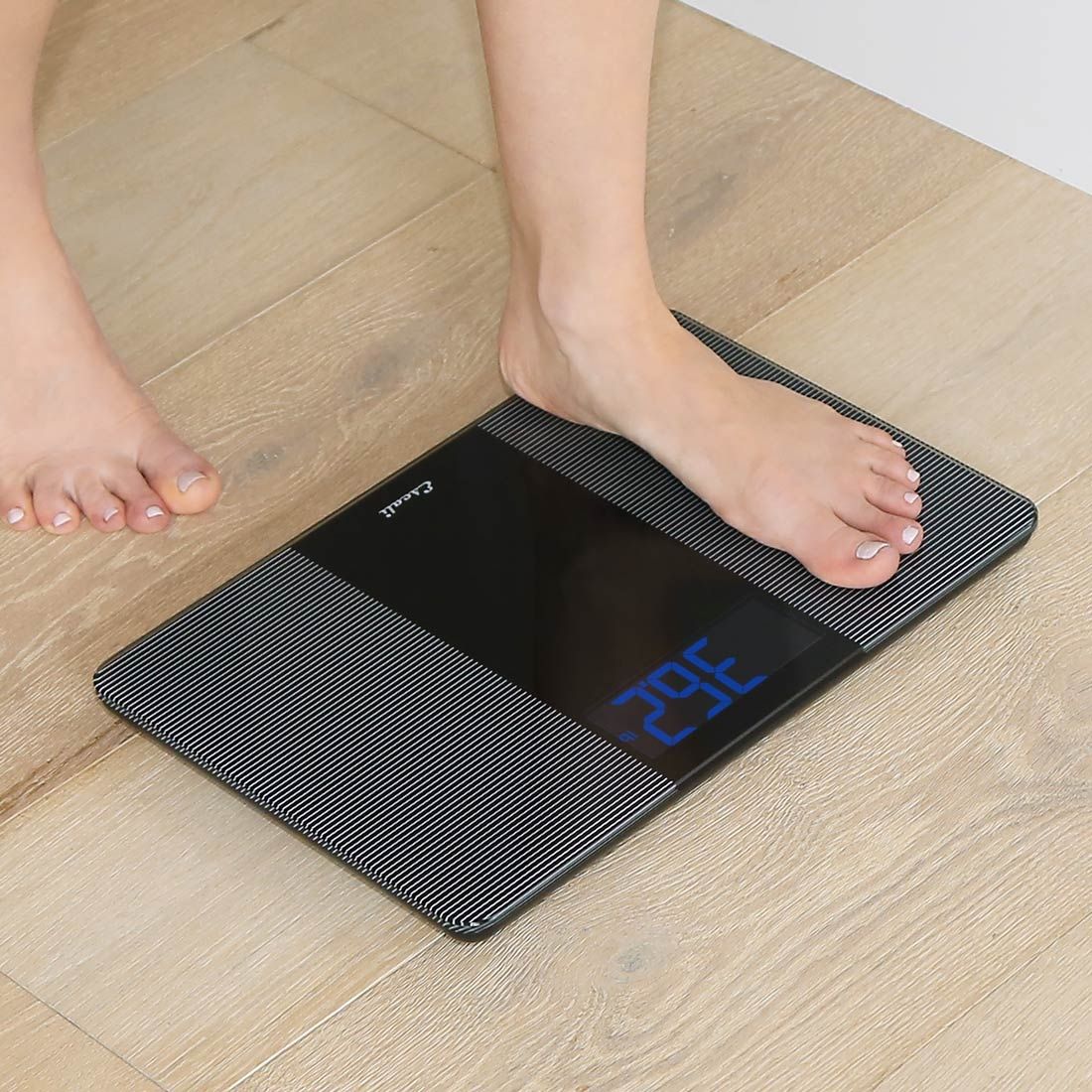 Extra Wide Bathroom Scale - 400 lbs Capacity, Large Non-Slip Platform, Digital Weight Scale for Bathroom, Home Gym, Office | Perfect for Plus Size Adults & Families