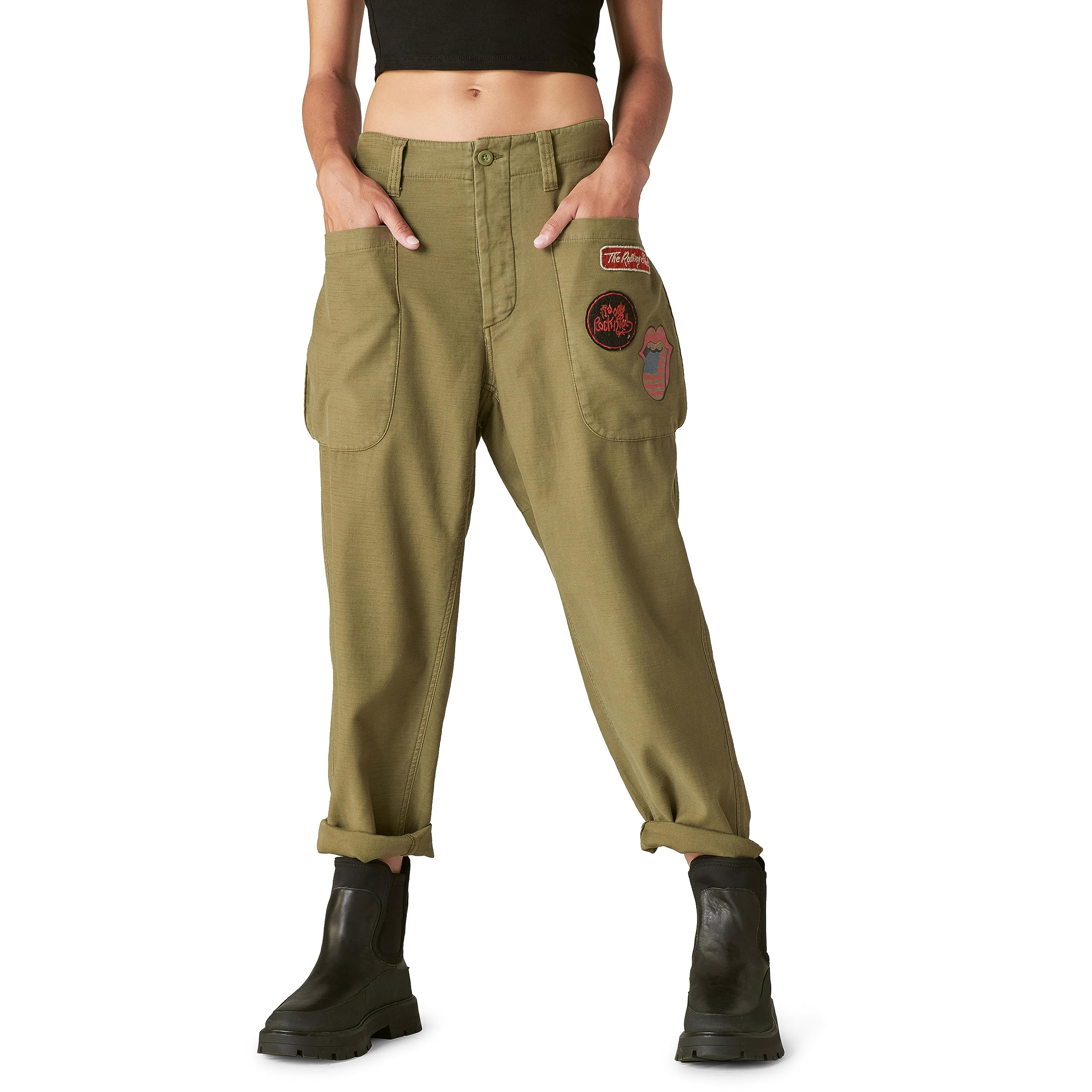 Lucky Brand Women's Rolling Stones Utility Pants - Comfortable Casual Stretch Trousers for Everyday Wear | Perfect for Work, Travel & Outdoor Activities