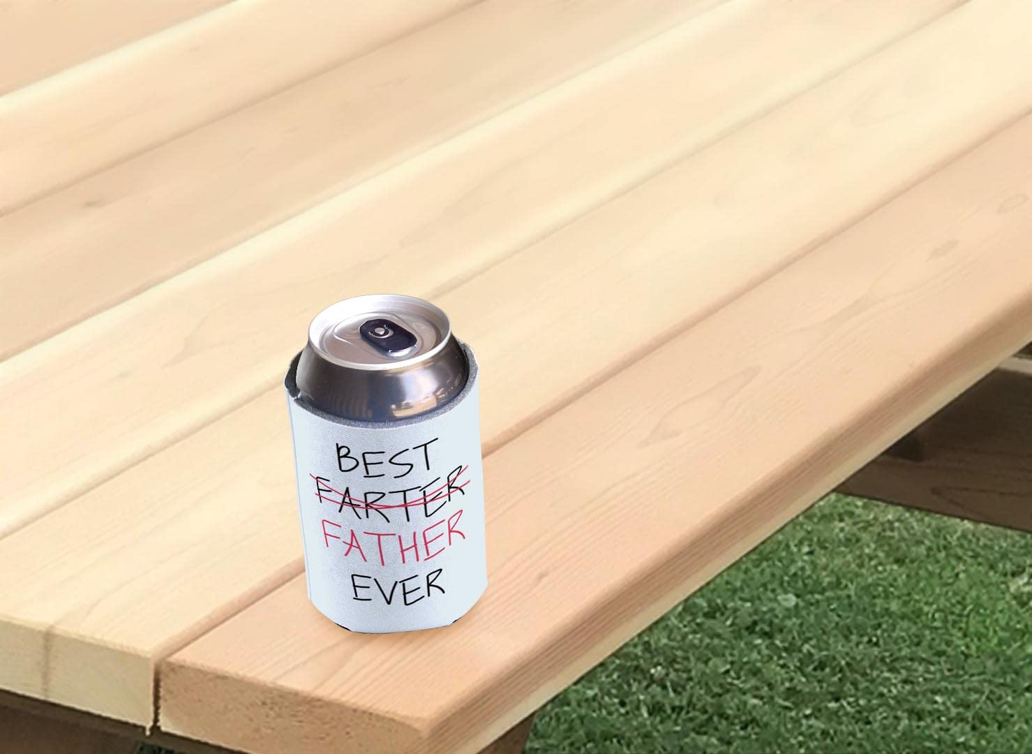 48-Pack Funny Dad Gifts From Daughter - Best Farter Father Ever Drink Can Coolers for Beer & Soda - Perfect for Father's Day, Birthday & BBQ Parties
