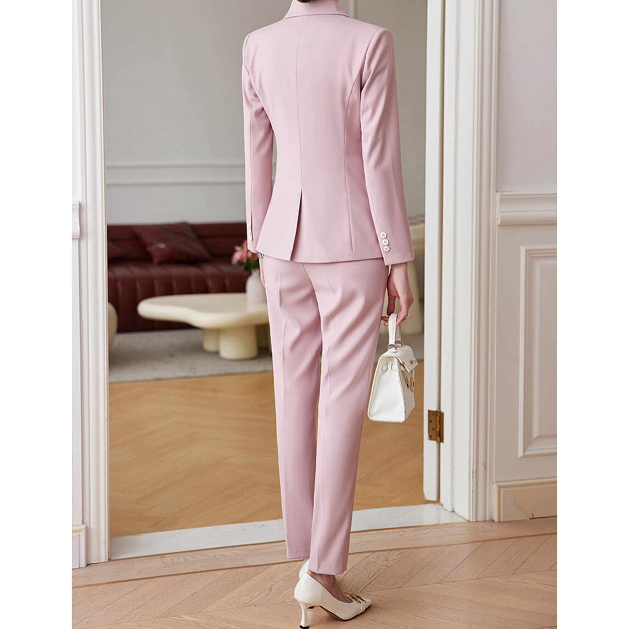 Women's Pant Suit Set - One Button Business Casual Blazer & Pants Outfit for Office Work, Interviews & Professional Events | Stylish Workwear for Women