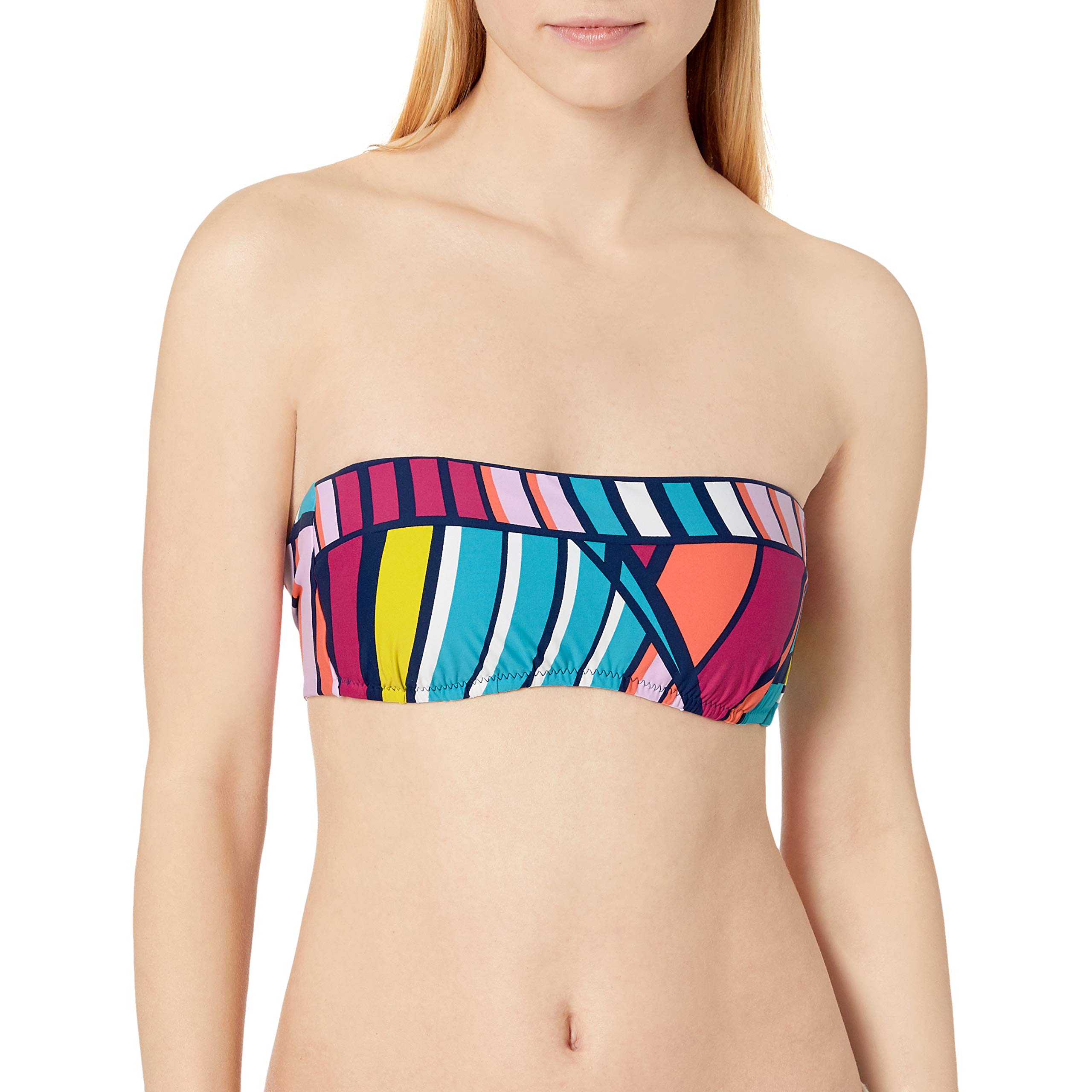 Trina Turk Women's Bandeau Hipster Bikini Top - Stylish Swimwear for Beach, Pool & Summer Vacations