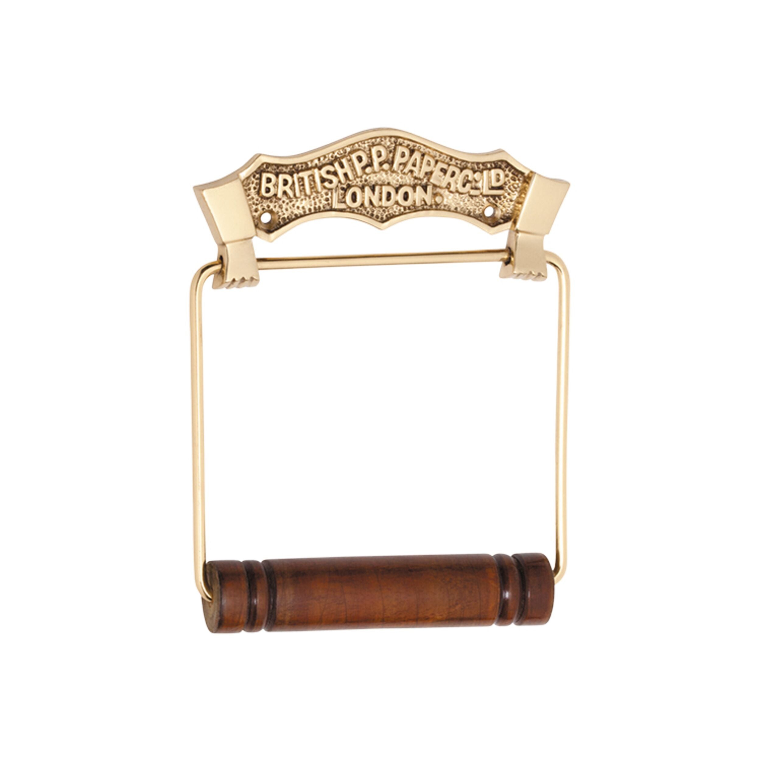 Premium British-Style Toilet Paper Holder - Elegant PB Finish for Bathroom & Restroom Decor | Perfect for Home, Office, and Commercial Use