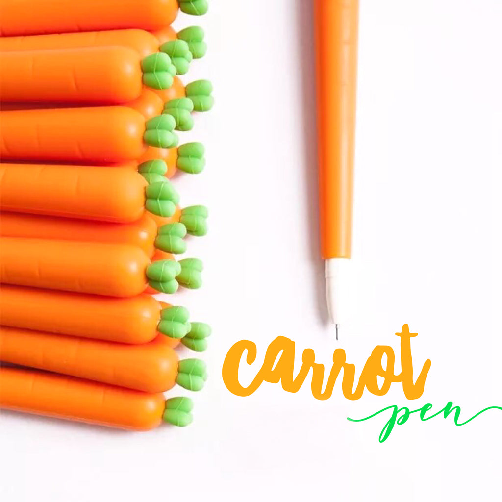 0.5mm Black Ink Carrot Gel Pen - Smooth Writing for School, Office & Art Projects - Fine Point Gel Ink Pen for Note Taking, Journaling & Sketching