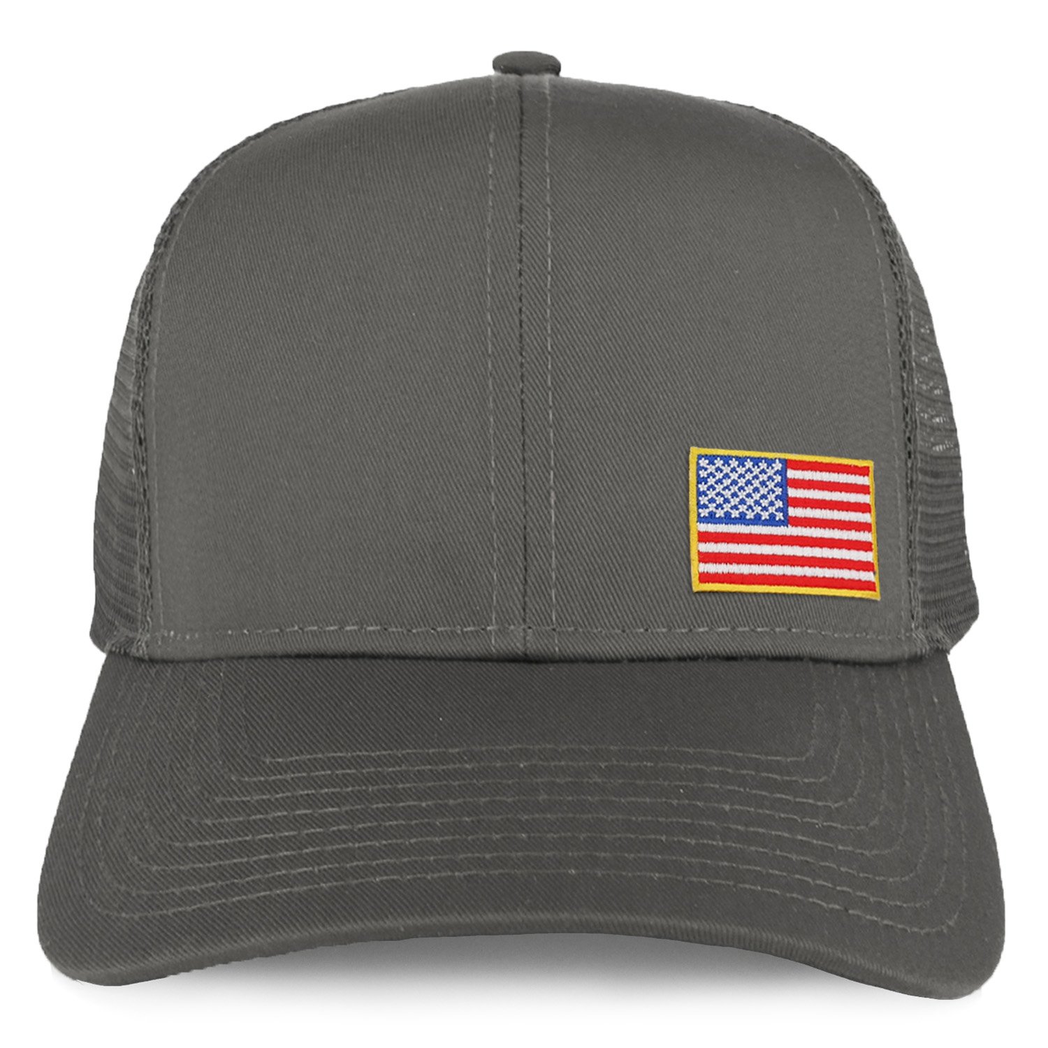 XXL Oversized USA Flag Patch Mesh Back Trucker Baseball Cap - Patriotic Hat for Men & Women | 4th of July, Memorial Day, Veterans Day Accessories | Perfect for Outdoor Activities, BBQ Parties, Concerts, Sports Games & Patriotic Events