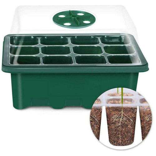10-Pack 12-Cell Seed Starter Tray - Plant Propagation Kit for Indoor/Outdoor Gardening, Seedling Nursery, Herb & Flower Growing - Perfect for Home Garden, Greenhouse & Hydroponics