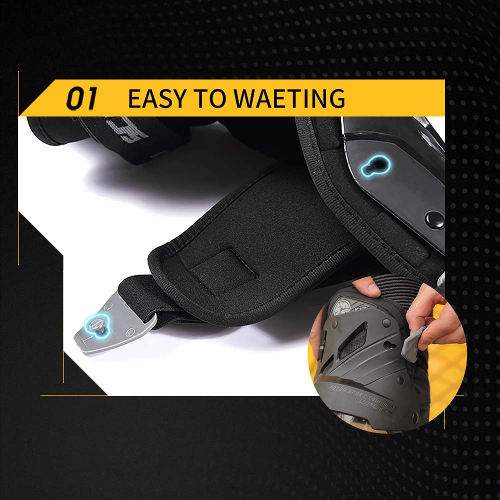 Scoyco Knee and Shin Guards for Men - Anti-Slip Motorcycle Protective Gear for Dirt Bike, Mountain Biking & Powersports - Ideal for Off-Road Riding, Motocross & Adventure Cycling