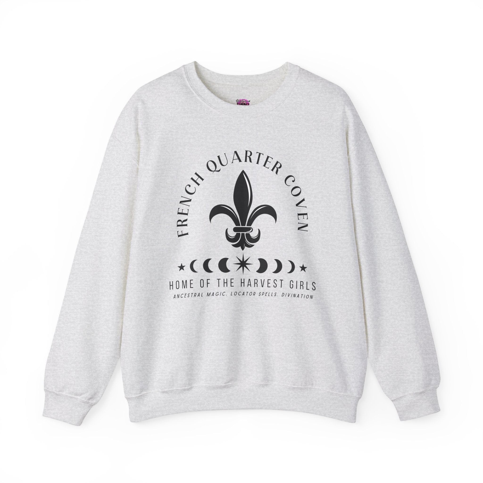 French Quarter Coven Crewneck Sweatshirt | Gothic Witch Aesthetic | Soft Cotton Pullover for Women | Perfect for Halloween, Witchy Fashion & Casual Wear