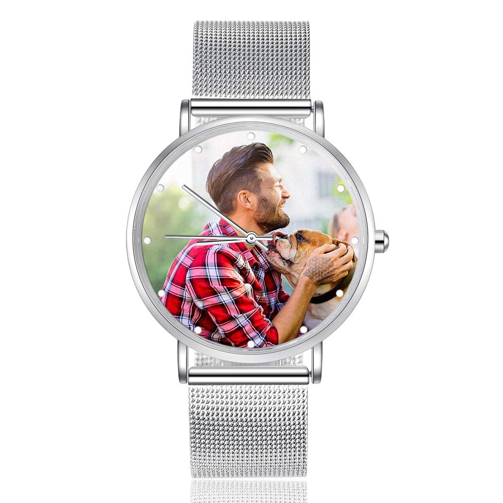 Custom Photo Watch - Personalized Engraved Band for Men & Women | Birthday Gift Idea