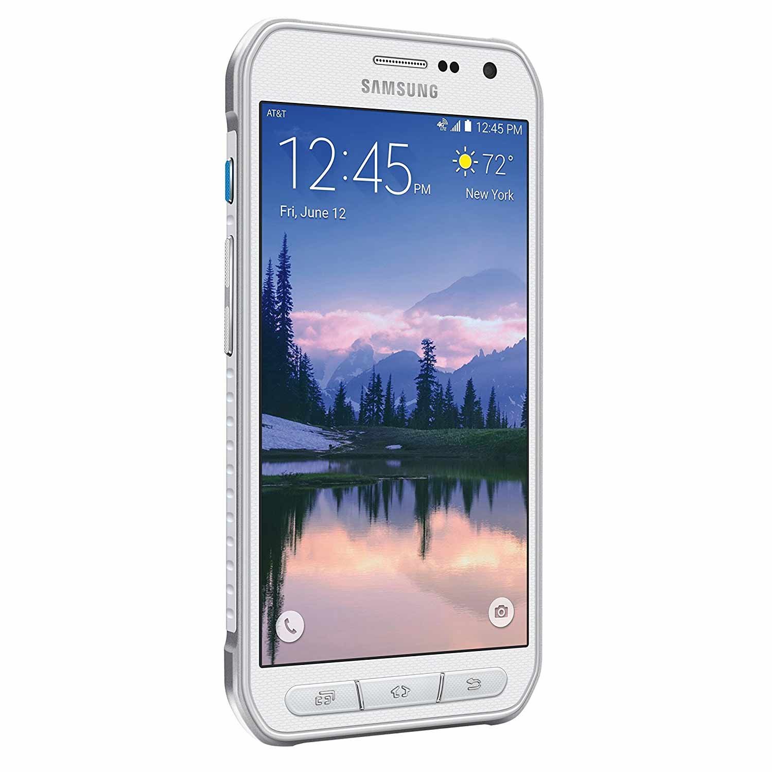 Samsung Galaxy S6 Active G890A 32GB Unlocked GSM 4G LTE Octa-Core Smartphone with 16MP Camera - White | Rugged Waterproof Design for Outdoor Adventures, Hiking & Extreme Sports