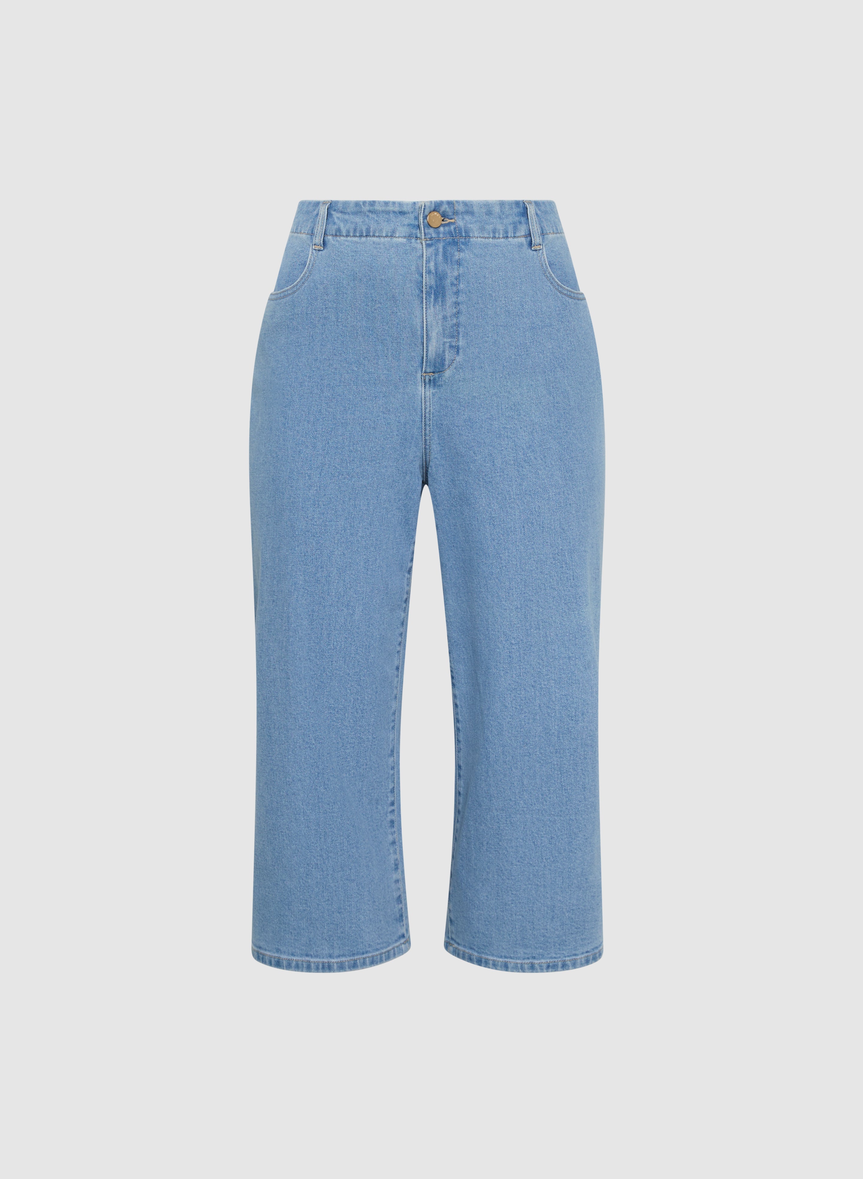Stylish High Waist Cropped Wide Leg Jeans for Women - Trendy Comfortable Denim Pants for Casual Outfits & Summer Fashion