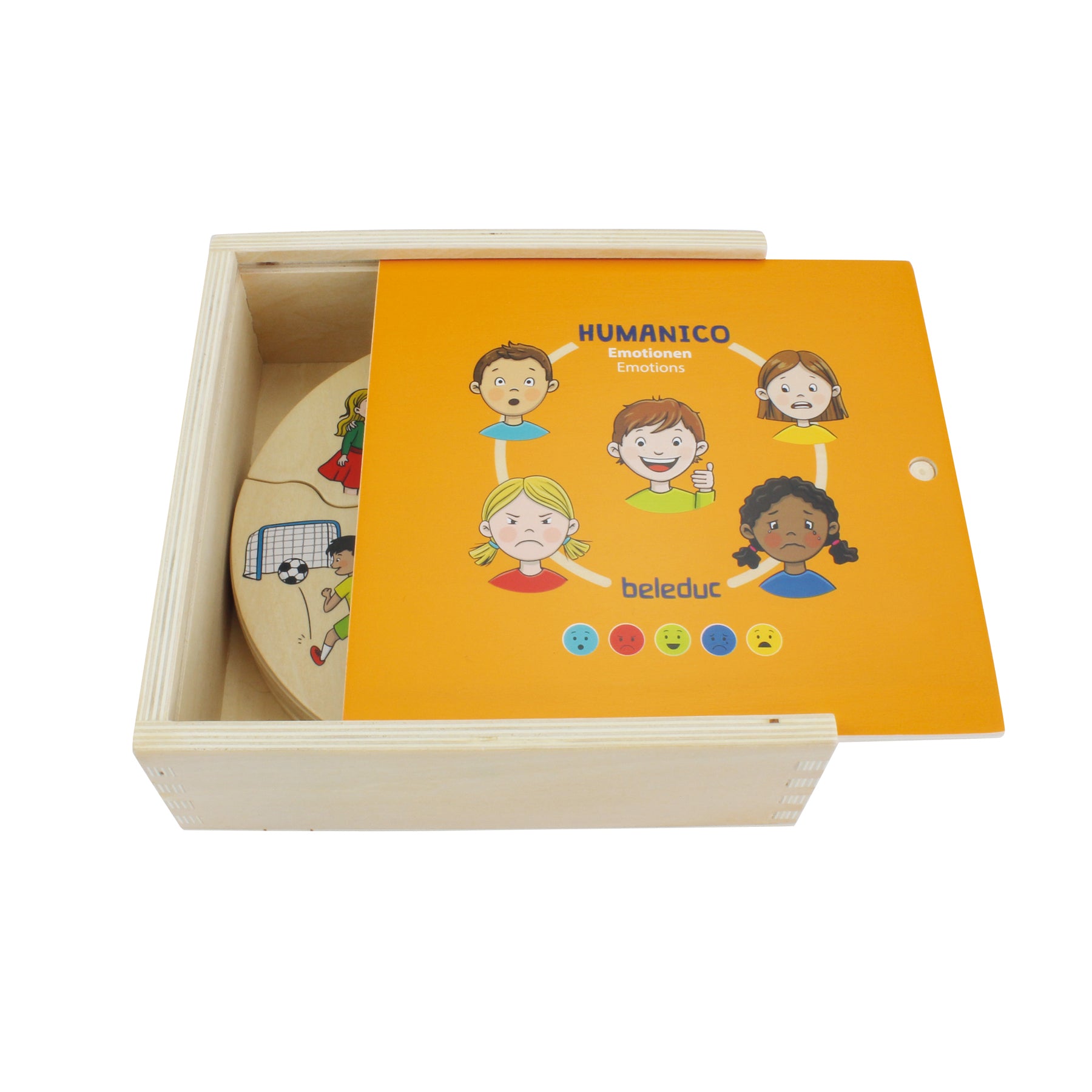 Beleduc Humanico Emotions Puzzles - Social Emotional Learning Game for Kids - Enhance Emotional Intelligence & Social Skills at Home or School