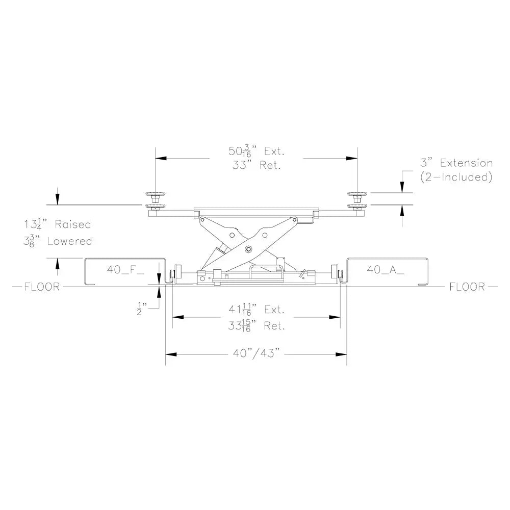 Challenger RJ7.5 7,500 lbs Rolling Jack for 4 Post Car Lift - Heavy Duty Vehicle Maintenance & Auto Repair Shop Equipment
