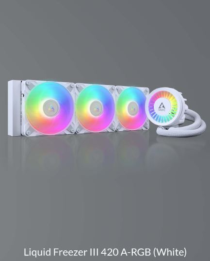 Arctic Freezer III 420mm AIO Liquid CPU Cooler - High Performance Water Cooling System for PC Gaming & Overclocking - Perfect for High-End Gaming Rigs, Workstations, and Content Creation PCs
