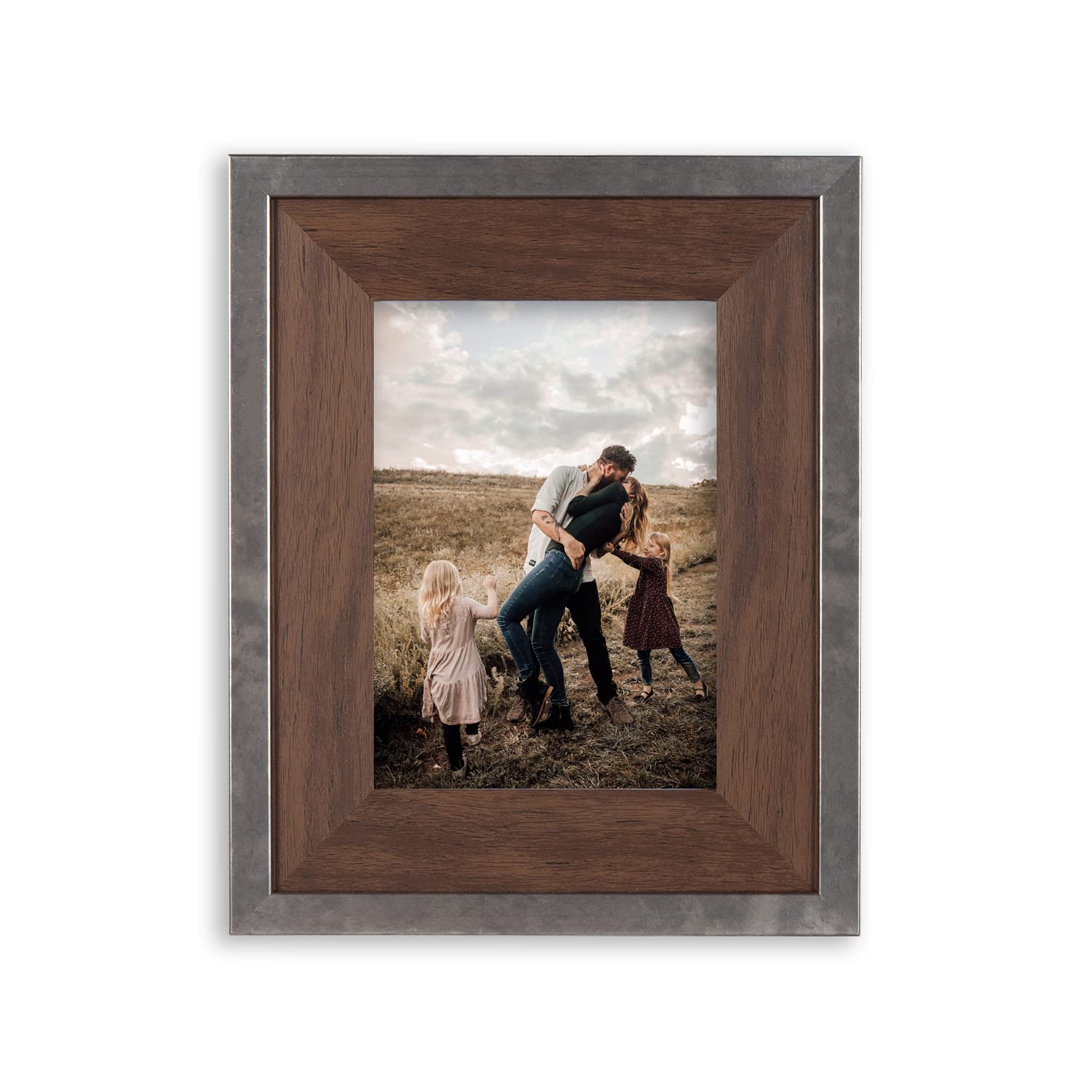 Rustic 5x7 Picture Frame - Farmhouse Style for Wall & Tabletop - Wedding Gift for Family & Friends