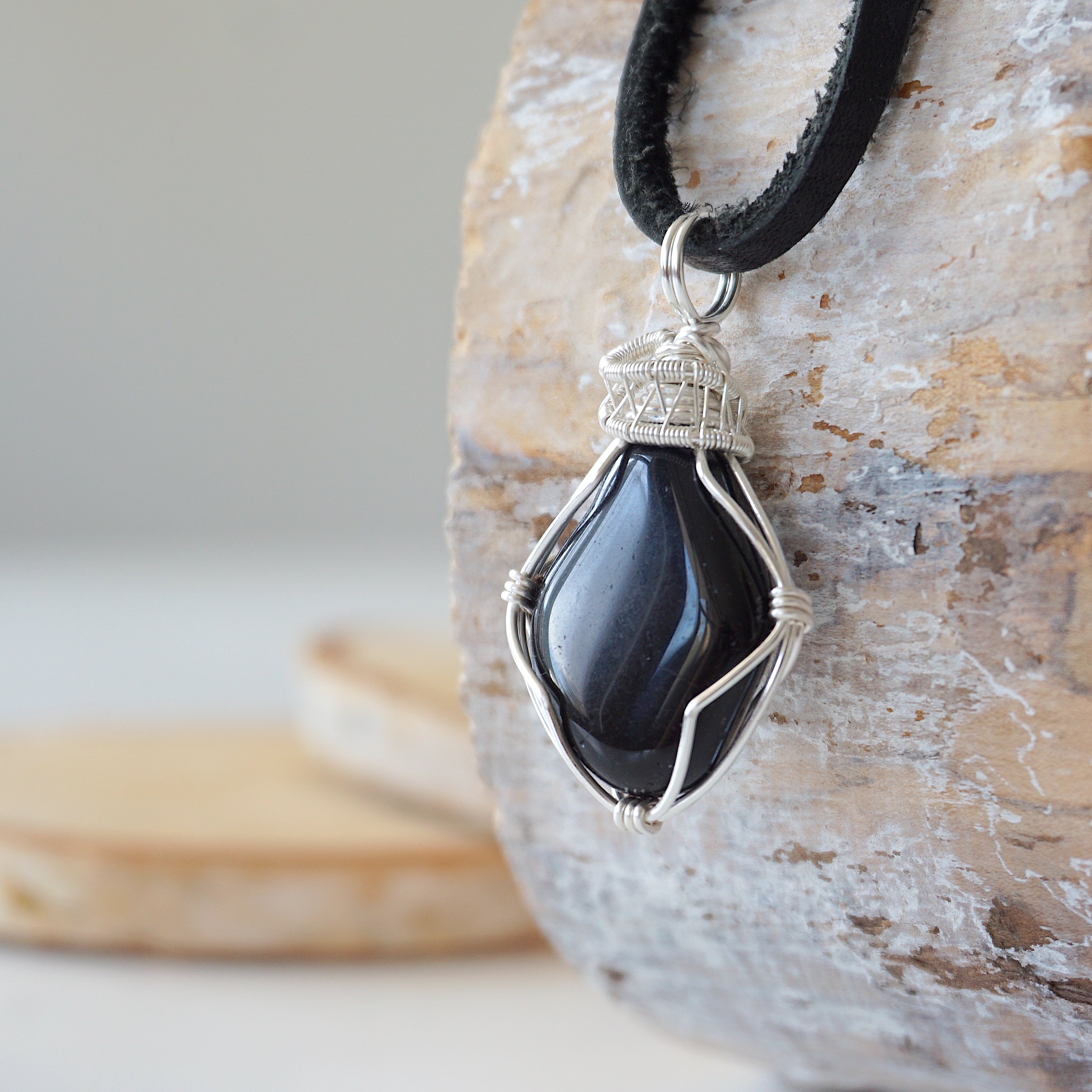 Black Onyx Pendant Necklace - Sterling Silver Plated Jewelry for Women, Gift for Her | Perfect for Everyday Wear, Special Occasions & Spiritual Healing