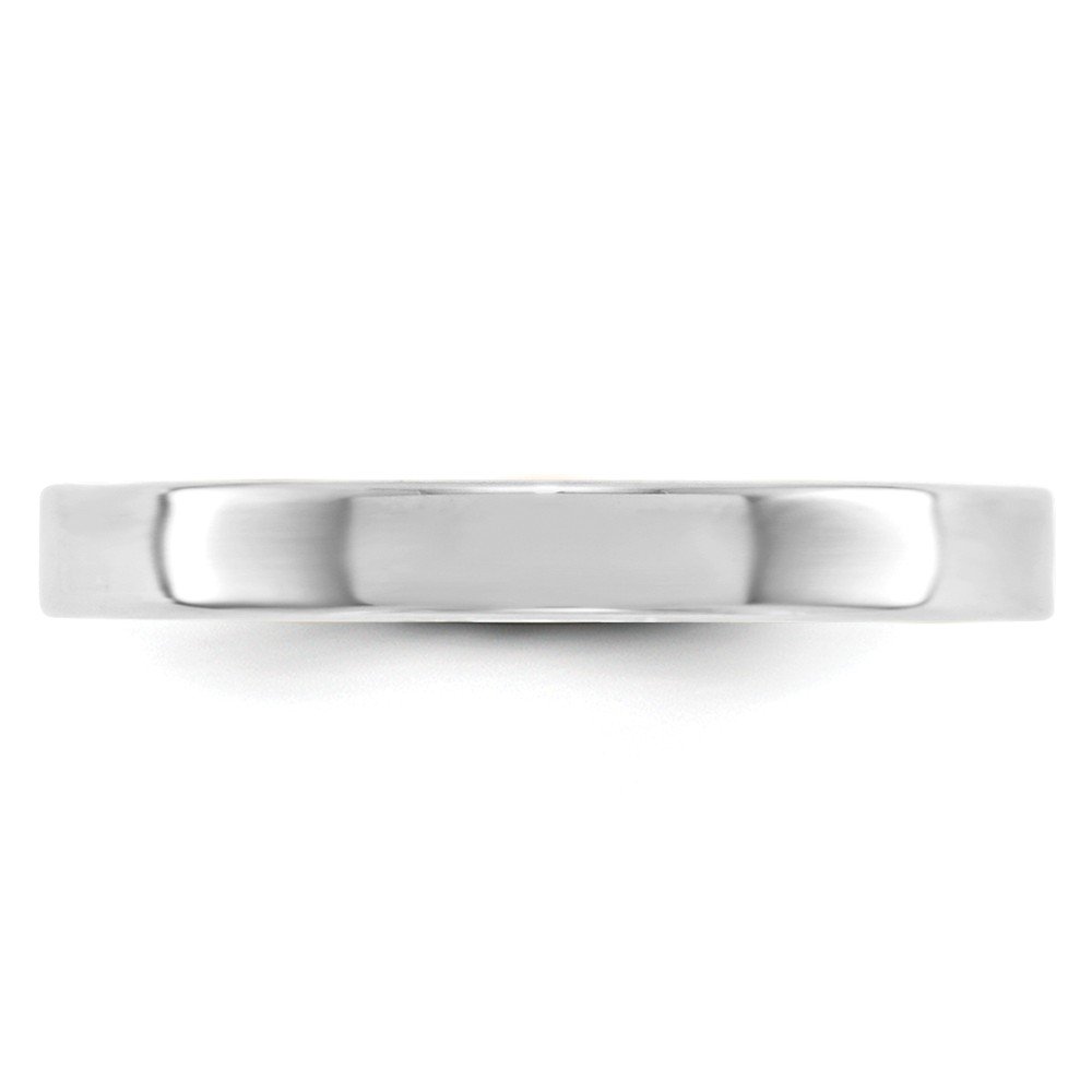 10K White or Yellow Gold 3mm Lightweight Flat Wedding Band Ring for Women - Thin Comfort Fit Stackable Jewelry for Bridal, Anniversary, Promise & Everyday Wear