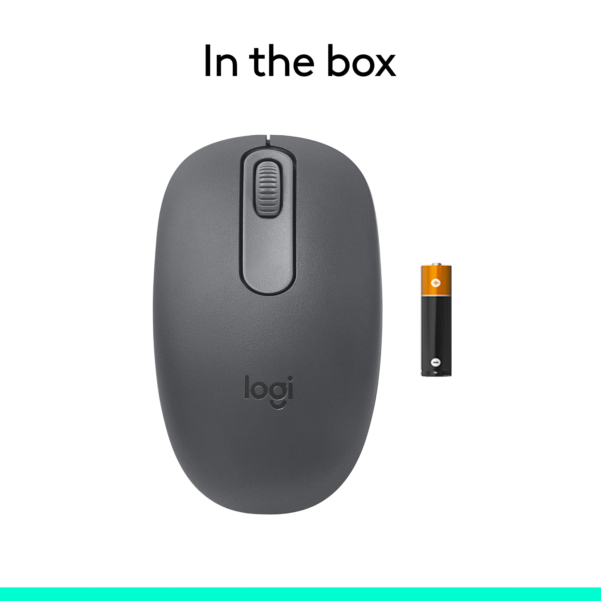 Logitech M196 Bluetooth Wireless Mouse - Compact & Portable for Laptops, Tablets, PC, Mac (Windows/macOS) | 12-Month Battery Life | Smooth Tracking | Graphite | Perfect for Office, Travel & Remote Work