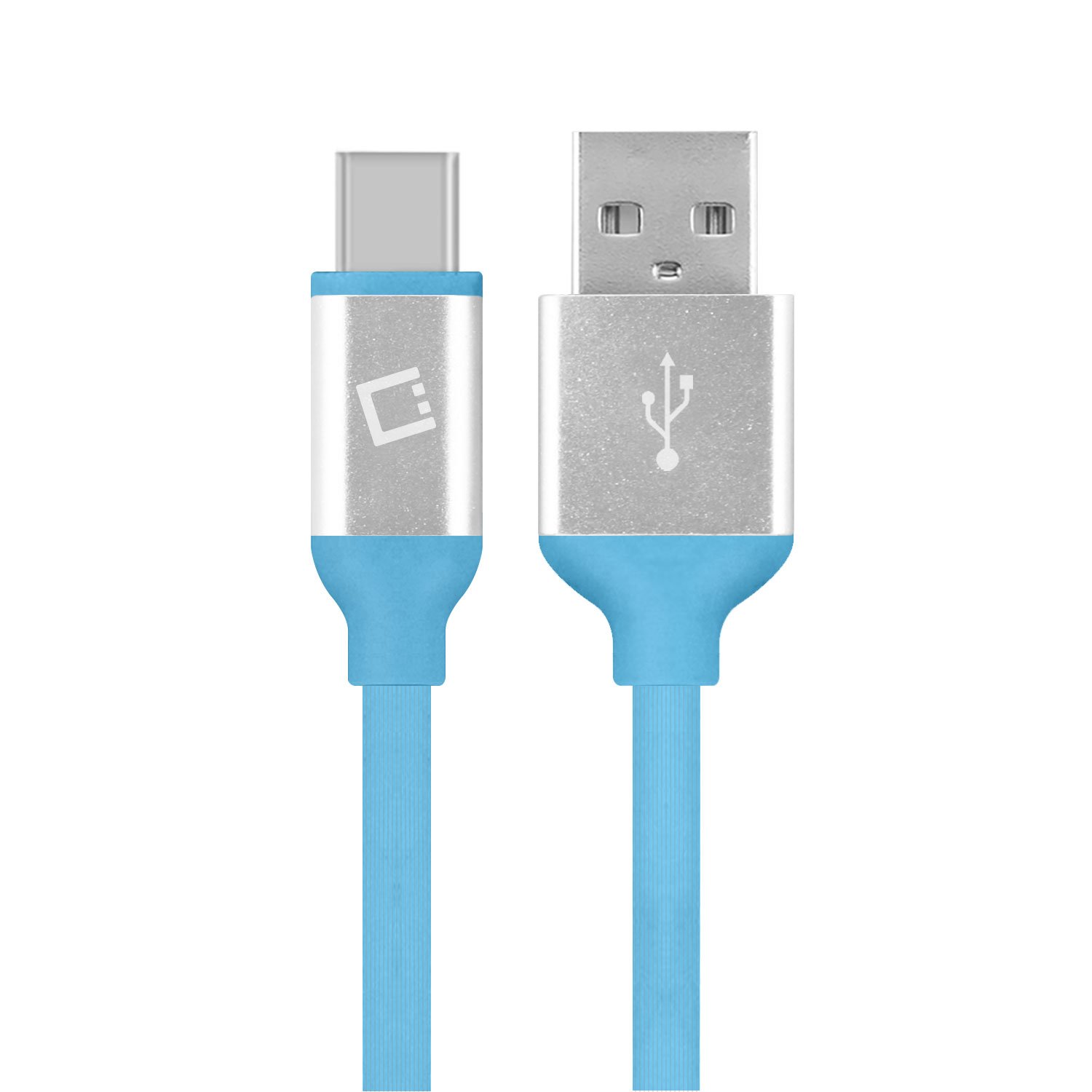 Fast Charging USB-C to USB-A Cable 4FT - High Speed Type C Charger Cord with Data Sync for iPhone, Samsung, Android - Light Blue | Perfect for Home, Office & Travel