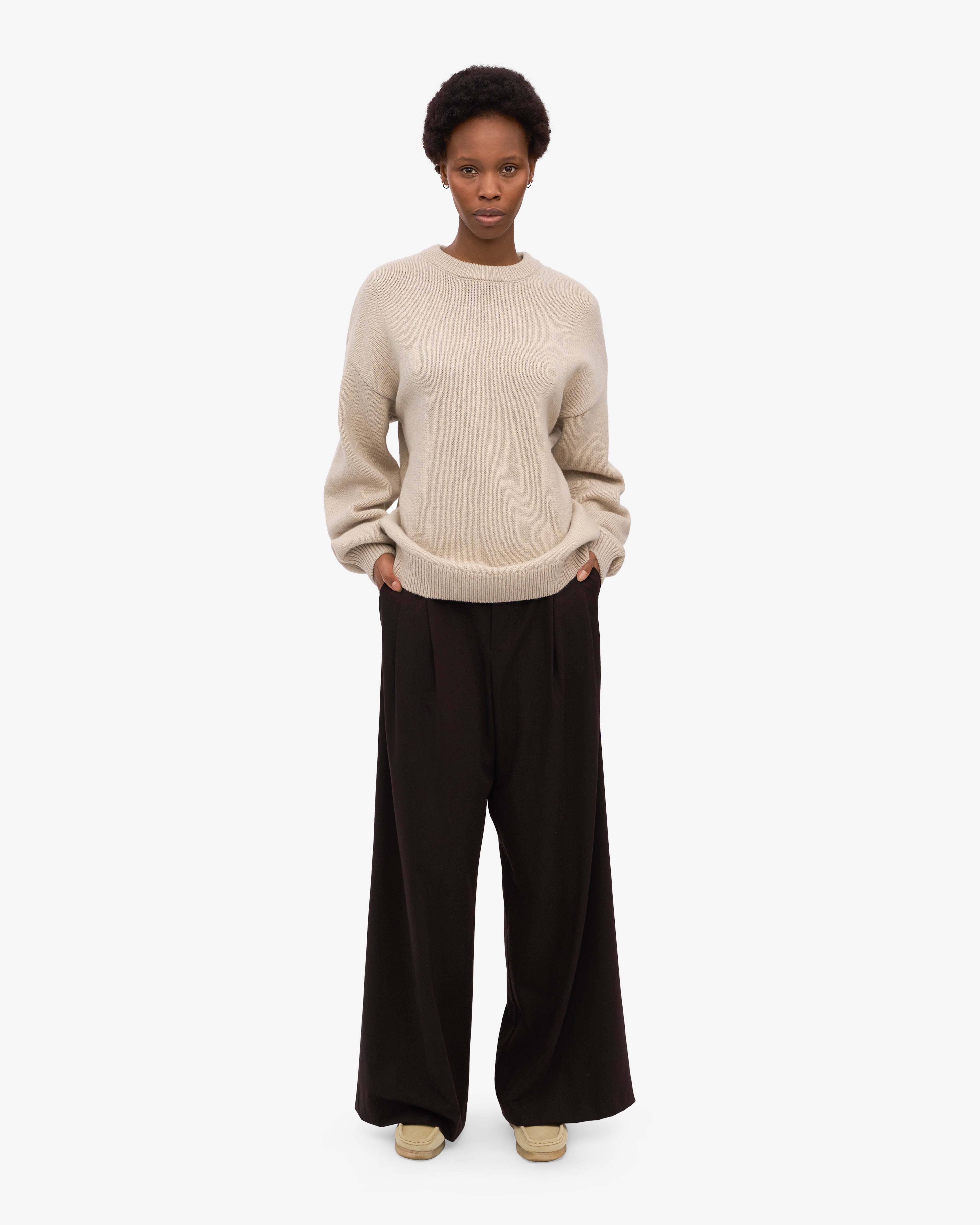 Premium Oversized Merino Wool Sweater - Ivory White | Soft & Warm Winter Pullover | Cozy Casual Wear for Women & Men | Perfect for Cold Weather, Office & Weekend Outfits
