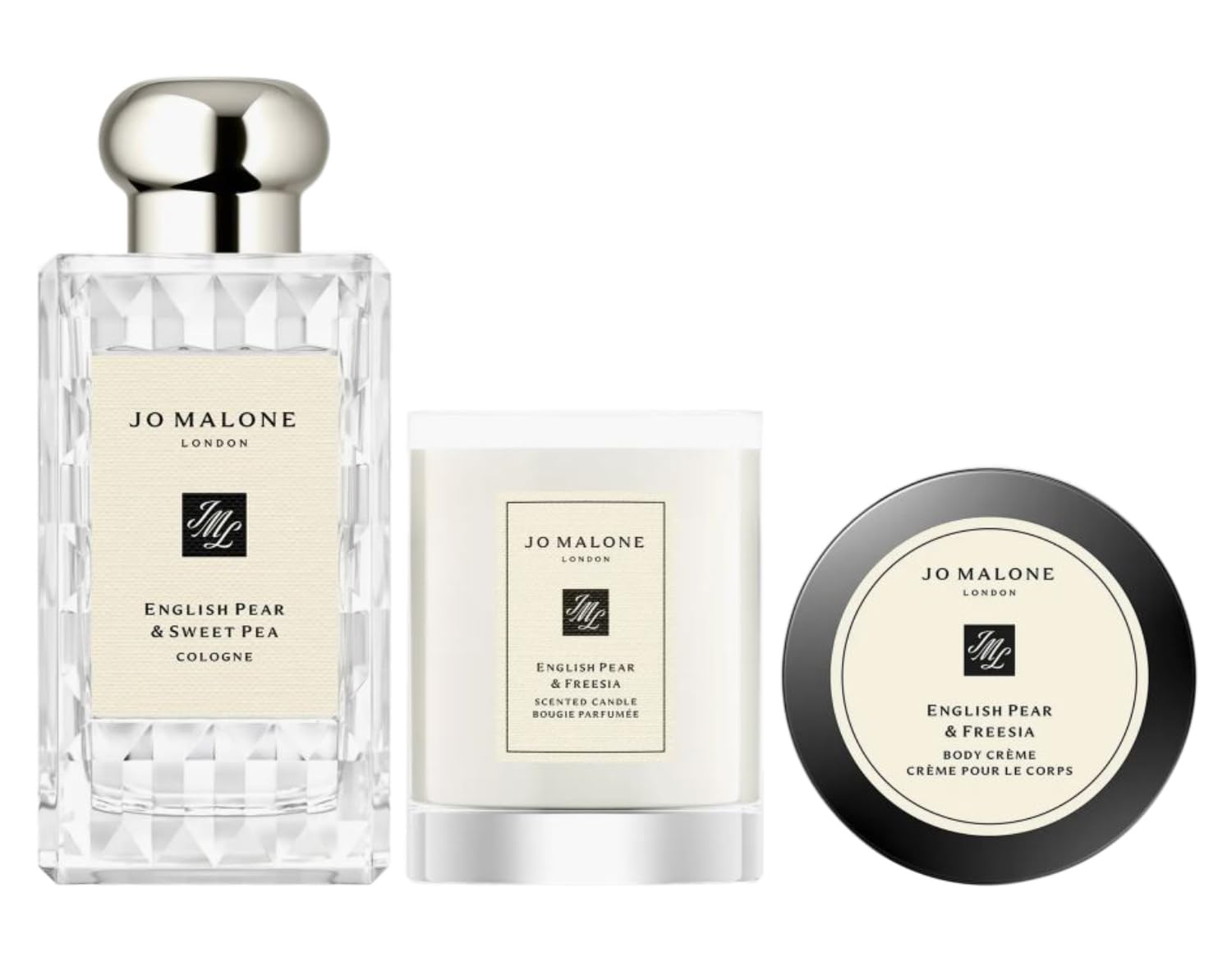 Jo Malone London English Pear & Freesia Layering Collection - 3 Piece Luxury Perfume Gift Set for Women, Perfect for Birthday, Anniversary & Holiday Gifting