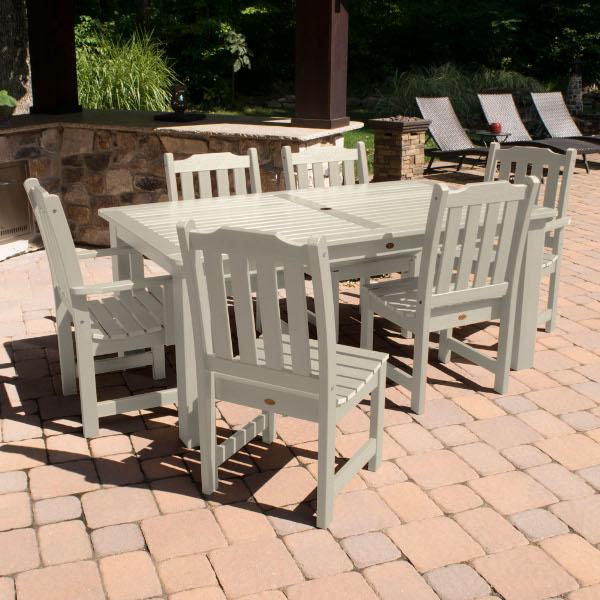Lehigh 7-Piece Rectangular Outdoor Dining Set - Patio Furniture for Garden, Backyard, Poolside & BBQ Gatherings