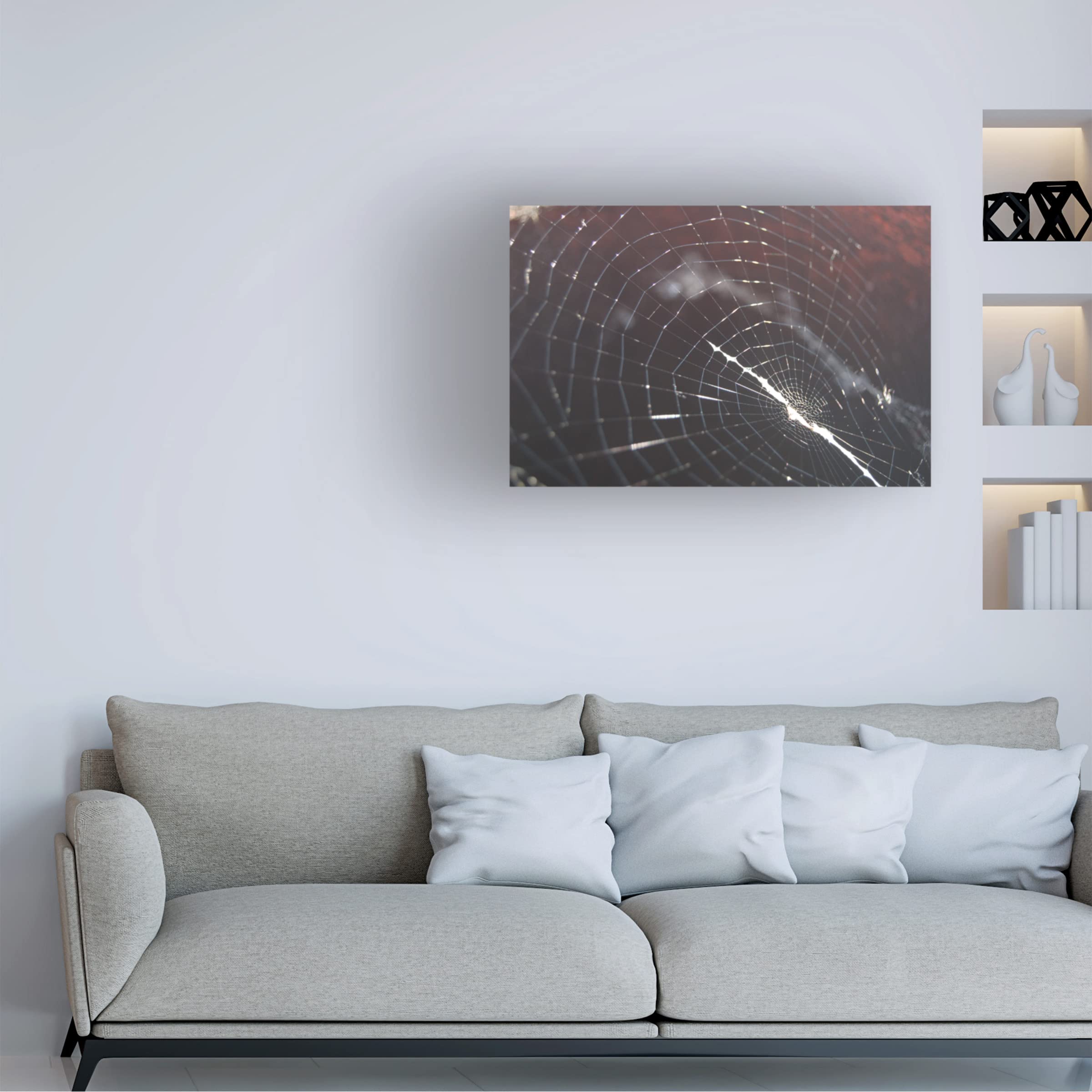 Trademark Fine Art 'Web' Canvas Wall Art by Katie - Modern Abstract Painting for Living Room, Bedroom & Office Decor
