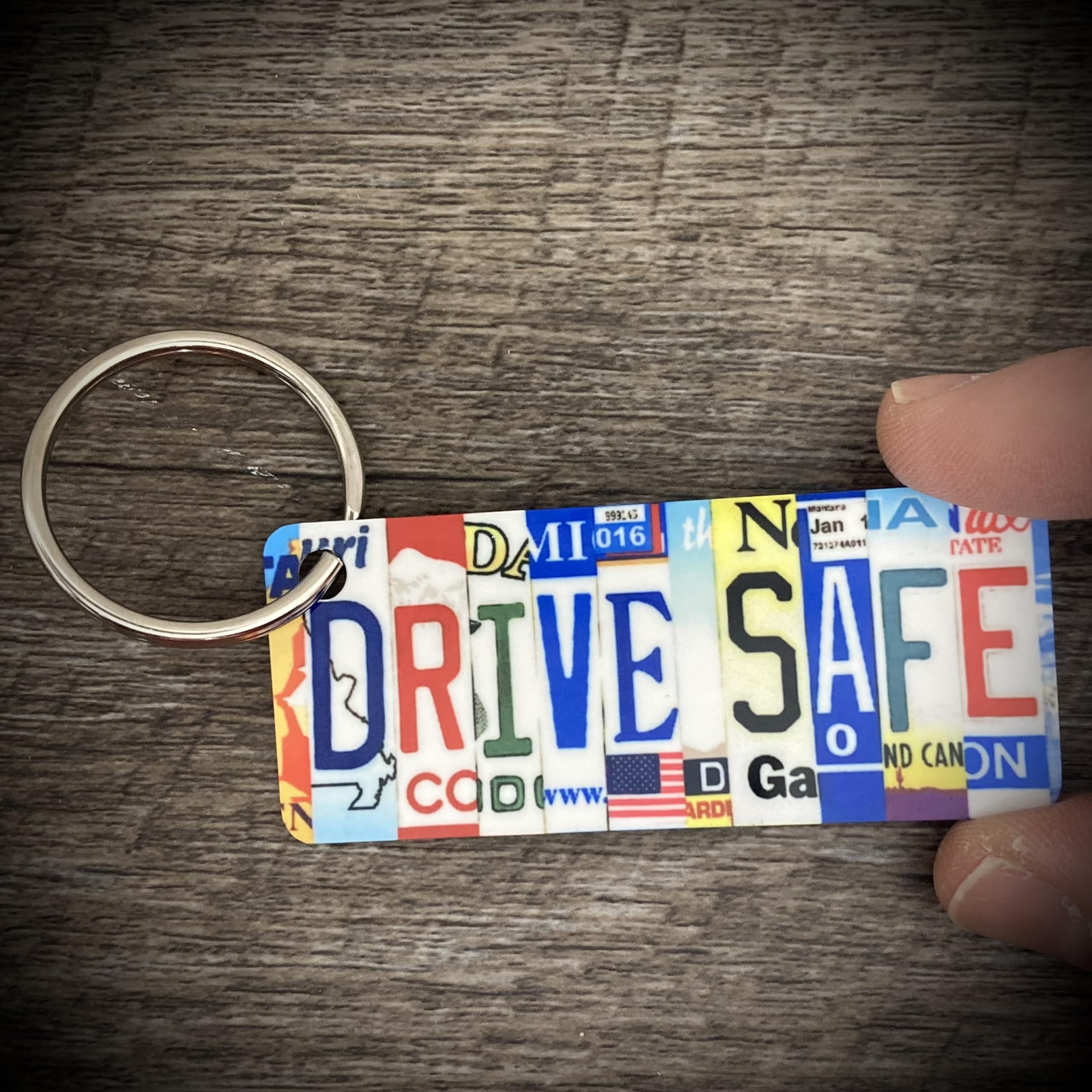 Drive Safe Keychain - Premium USA Made Keychain Gift for New Drivers, Boyfriend, Husband, Wife, Girlfriend & Dad - Thoughtful Car Accessory for Safe Driving & Road Trip Protection