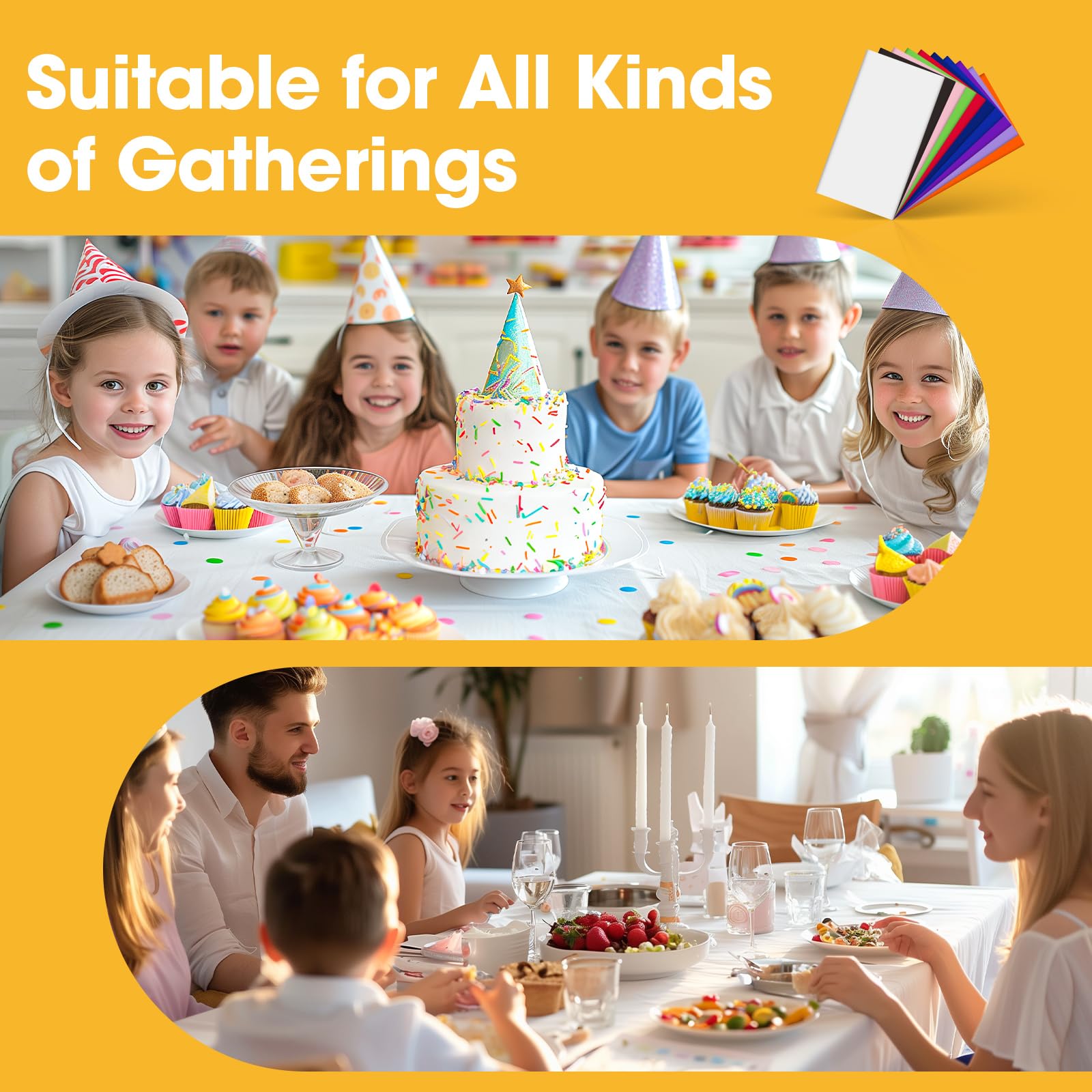 White Plastic Tablecloth 4 Pack – 54''×108'' Rectangle Disposable Table Cover for 6ft Tables | Perfect for Holiday Parties, Family Gatherings, Picnics & Outdoor Events