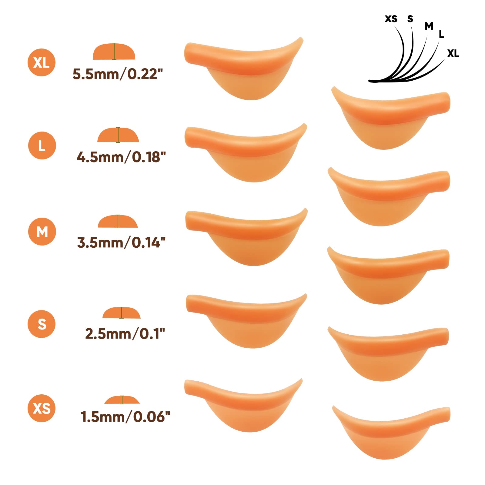 Libeauty Reusable Eyelash Lift Shield Pads - 10 Pcs Lash Perming Curler Kit with Lower Eyelash Pads & Lifting Rods for Professional Salon & Home Use