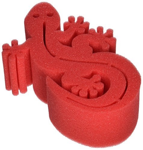 Ruby Red Paint Face Sponge Brush Holder - Gecko Red | Professional Makeup & Cosmetics Tool for Halloween, Theater & Body Art
