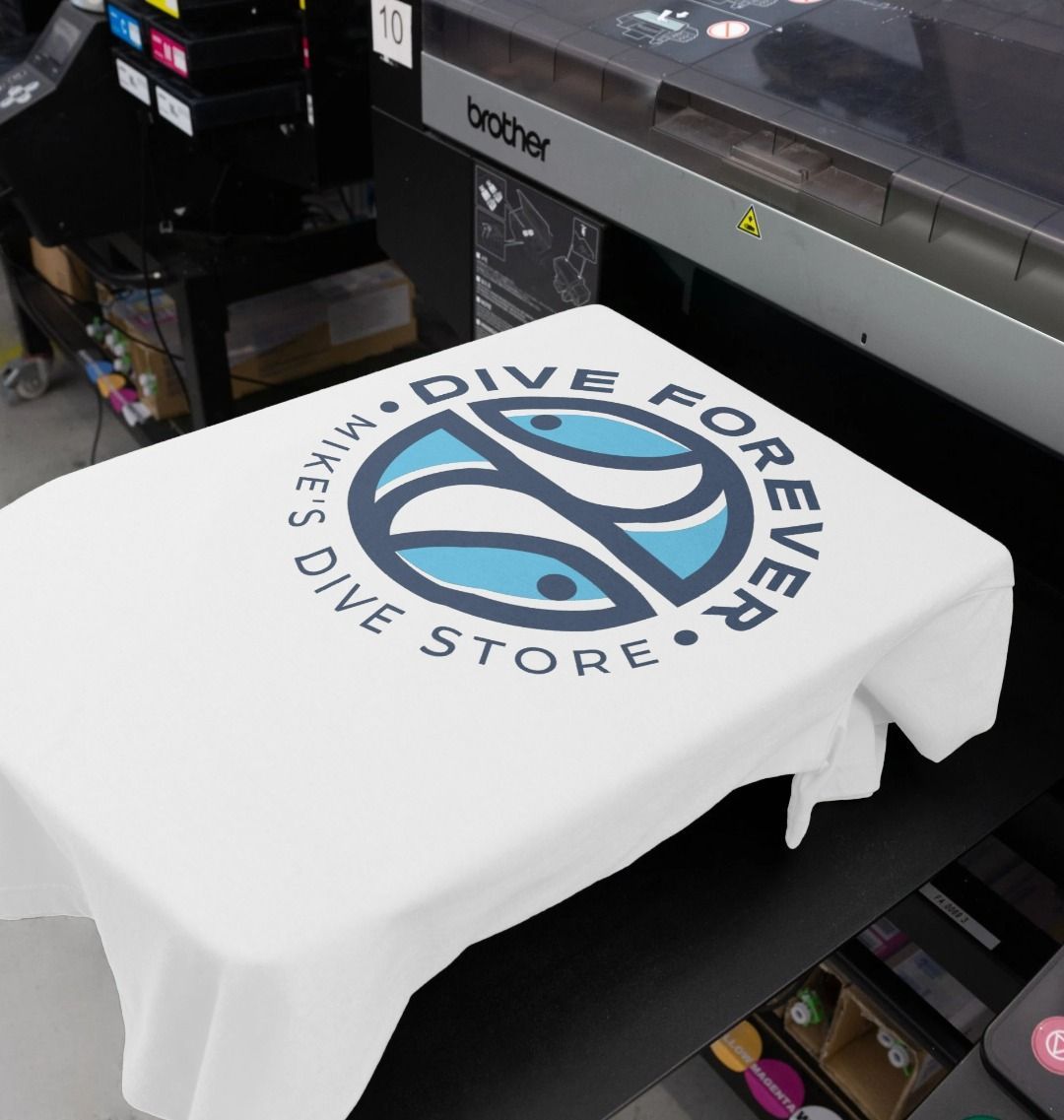 Forever Dive T-Shirt - Blue Logo with Blue Outline | Casual Wear, Street Style & Everyday Comfort