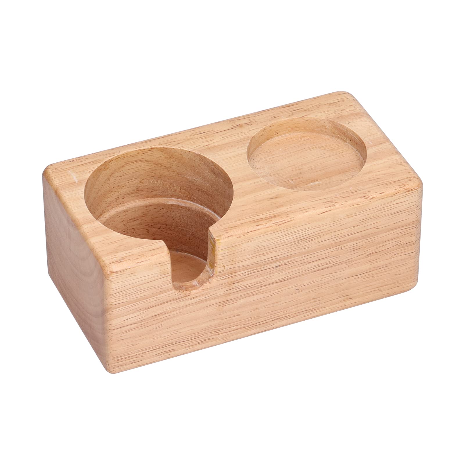Wooden Coffee Tamper Station - Espresso Tamping Stand & Mat for Baristas