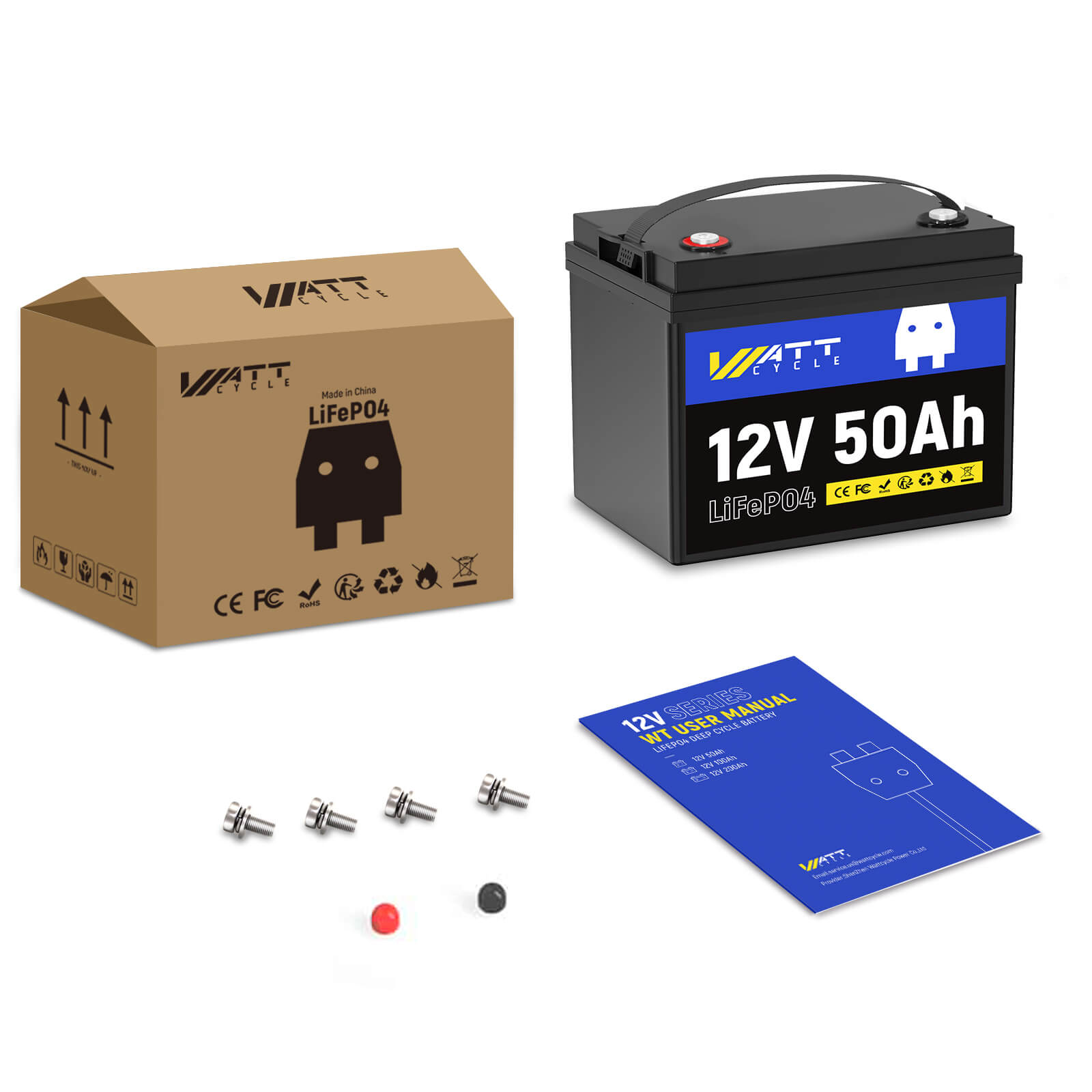 12V 50Ah Group U1 LiFePO4 Deep Cycle Battery for Solar, RV, Marine & Off-Grid Power - Rechargeable Lithium Iron Phosphate Battery with Long Lifespan