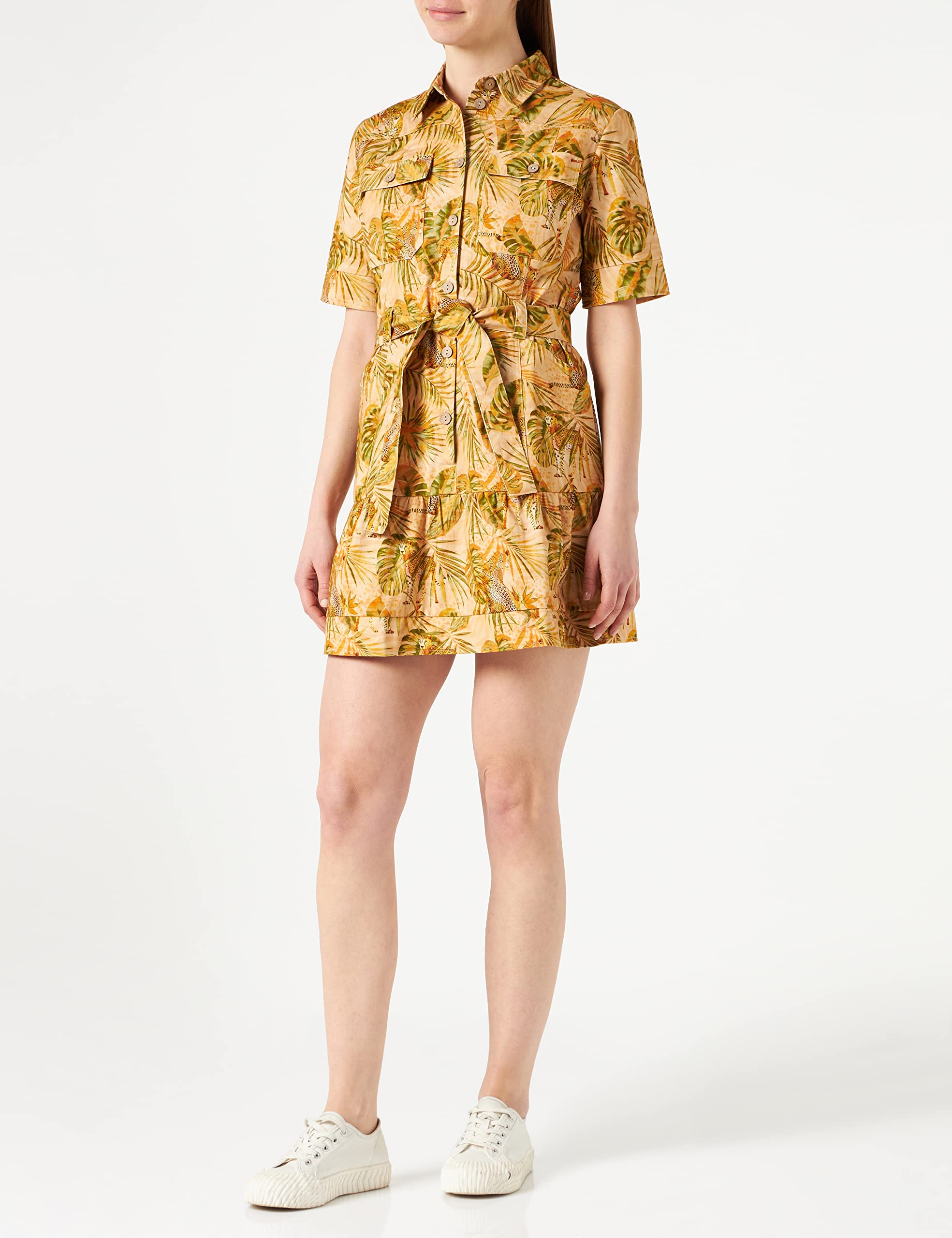Desigual Women's Floral Print Summer Dress - Lightweight & Comfortable for Beach, Vacation, and Casual Outings