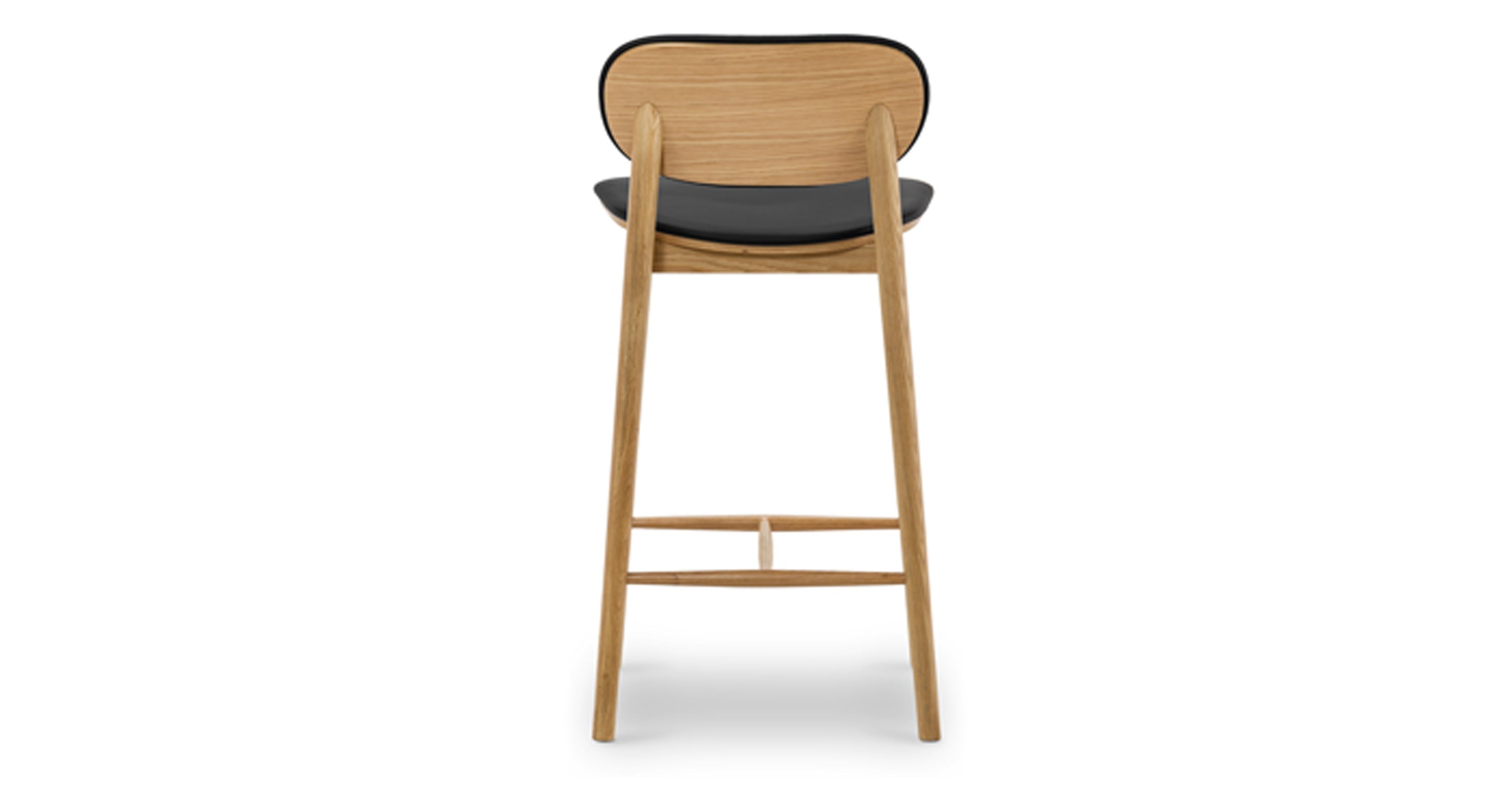 Bonato Leather Counter Stool - Modern Bar Stool with Cushioned Seat, Adjustable Height for Kitchen Island, Breakfast Bar & Home Decor
