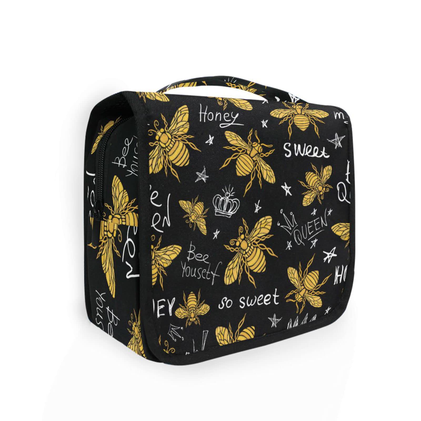 Portable Hanging Travel Toiletry Bag with Hook - Expandable Cosmetic & Makeup Organizer for Women & Men - Perfect for Showers, Camping, Gym & Airplane Travel