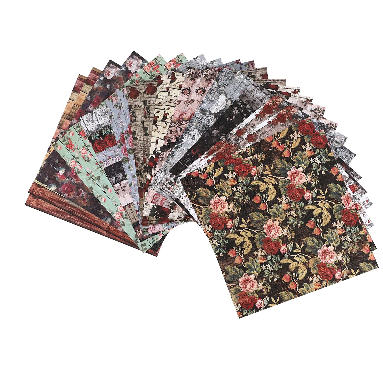 Vintage Scrapbook Album - 24 Retro DIY Journaling Sheets for Photo Collage, Handmade Planner & Decorative Paper Decals | Perfect for Memory Keeping, Wedding Albums, and Gift Scrapbooking
