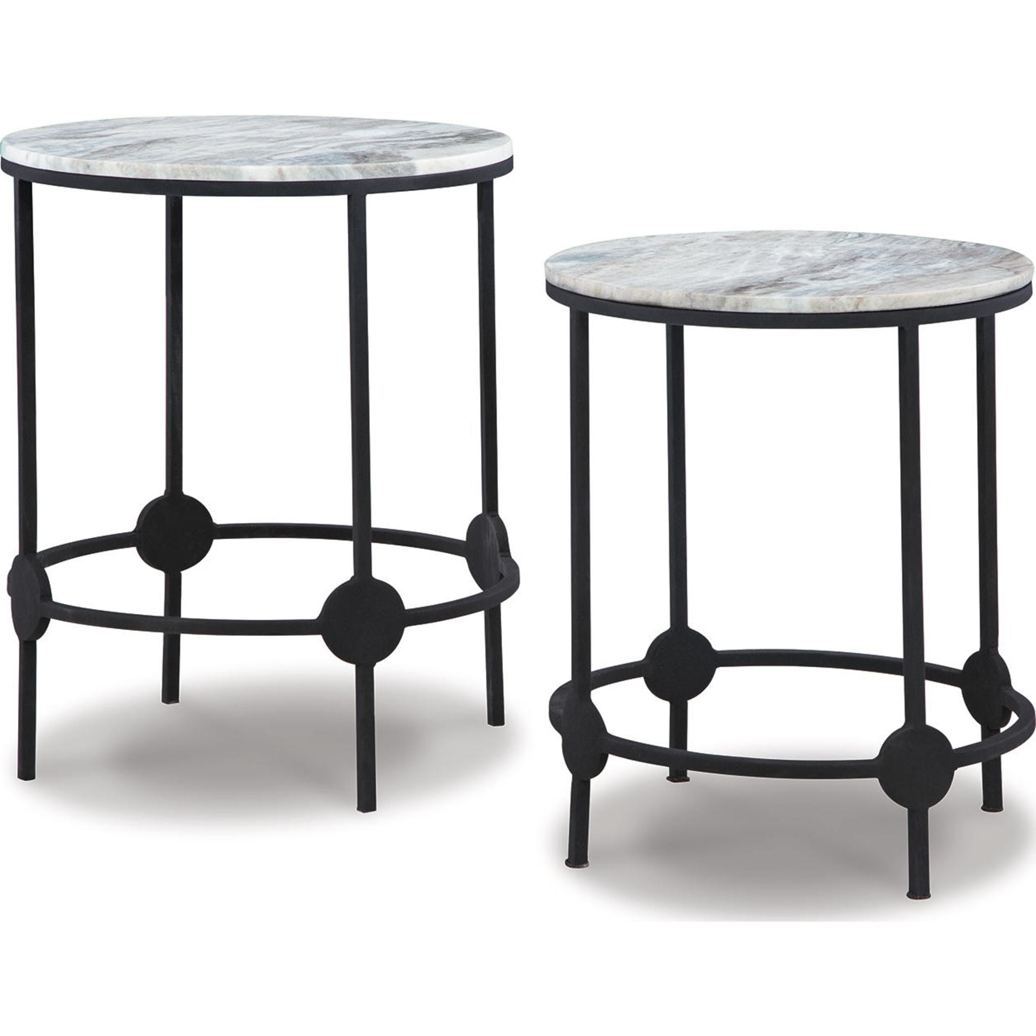 Beashaw Modern Accent Table - Gray & Black Finish | Small Side Table for Living Room, Bedroom, or Office Decor