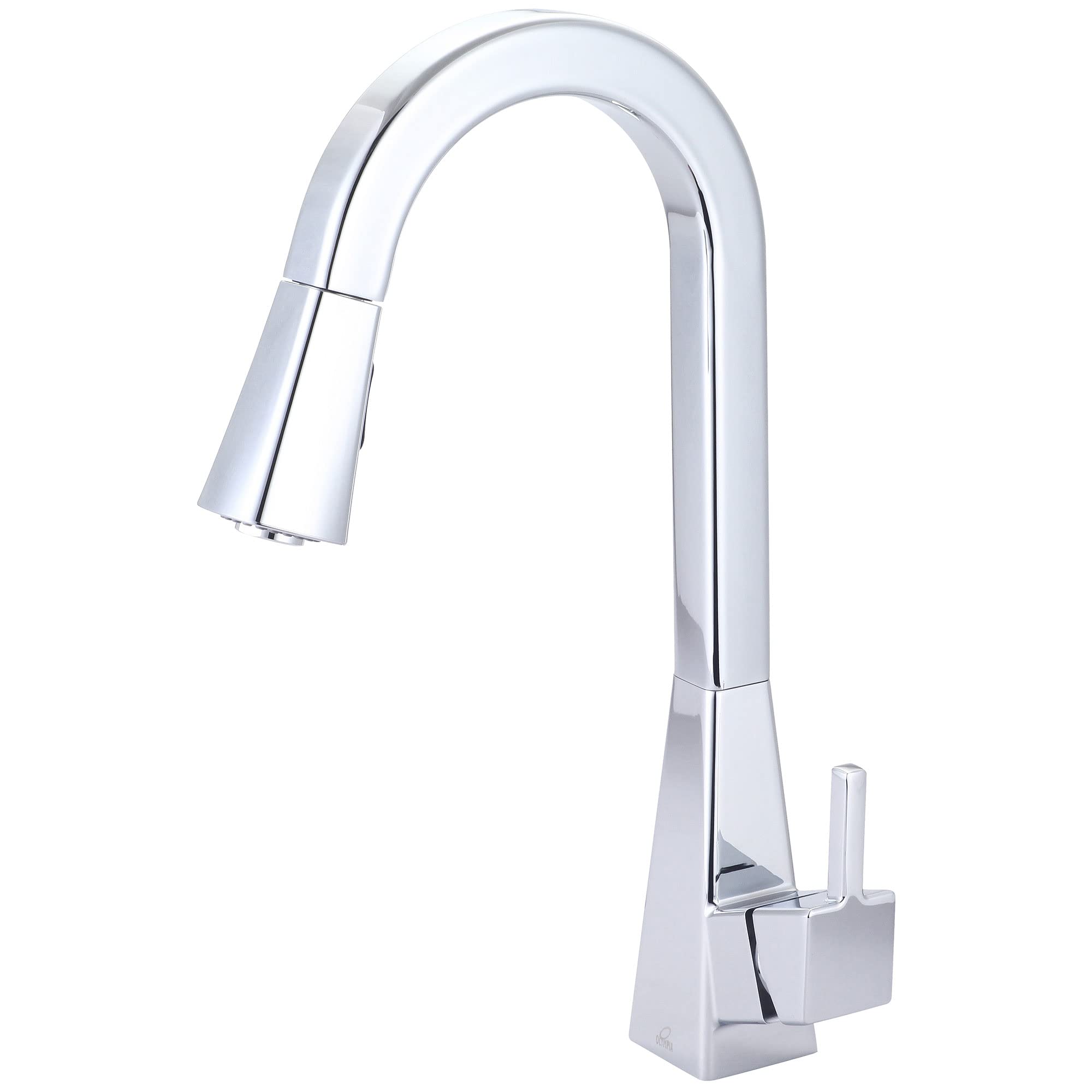 Olympia K-5060 i3 Single Handle Pull-Down Kitchen Faucet in Chrome - Modern Design for Easy Cooking & Dishwashing | Perfect for Home Kitchen & Restaurant Use