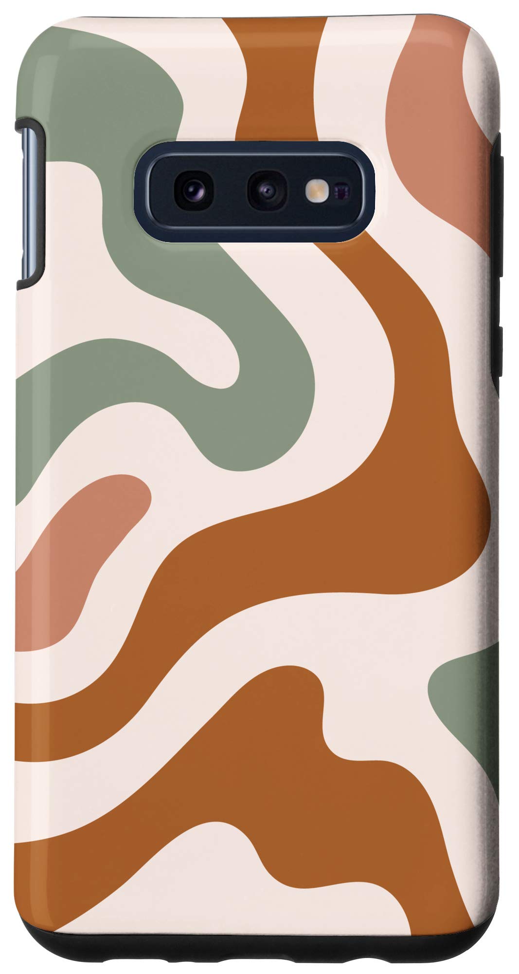 Galaxy S10e Sage Green Groovy Liquid Swirl Hippie Abstract Pattern Phone Case - Stylish Protection for Everyday Use, Travel, and Outdoor Adventures