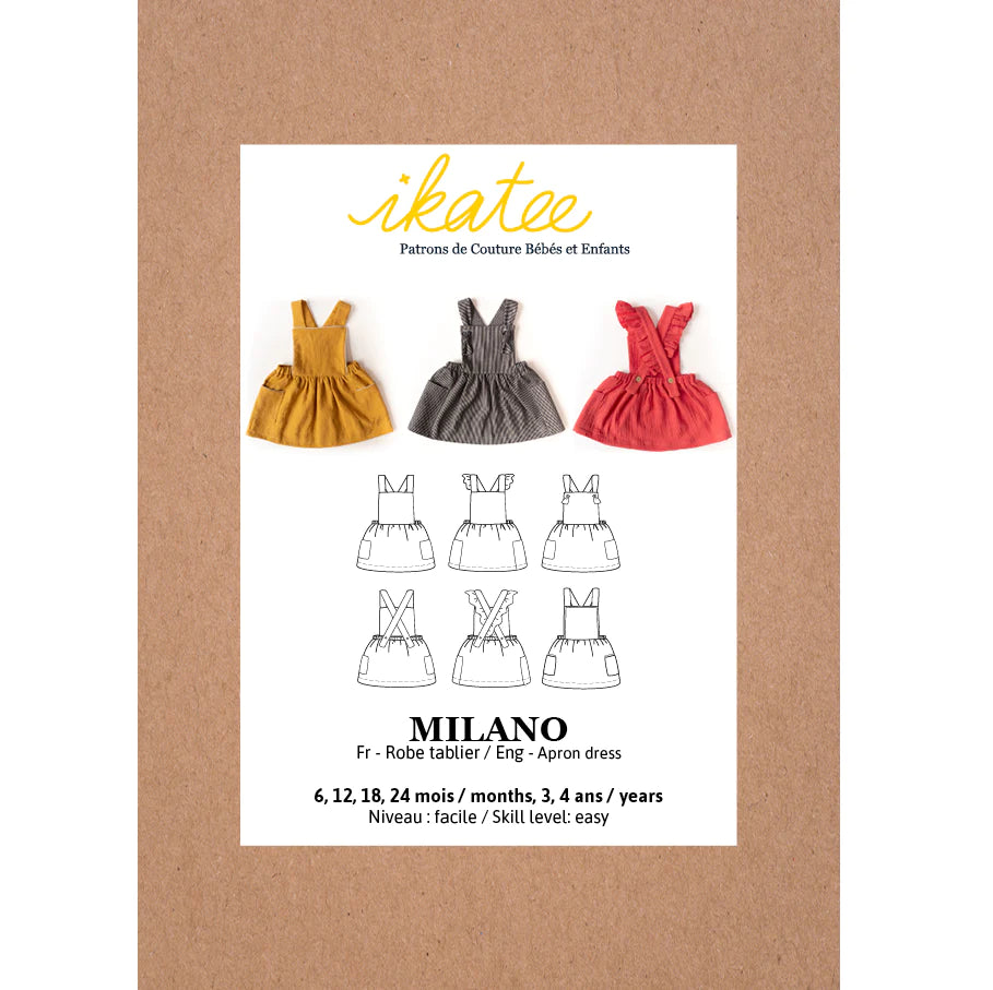 Milano Dress Pattern for Girls Age 6 Months to 4 Years - Perfect for Birthday Parties, Family Photos & Special Occasions