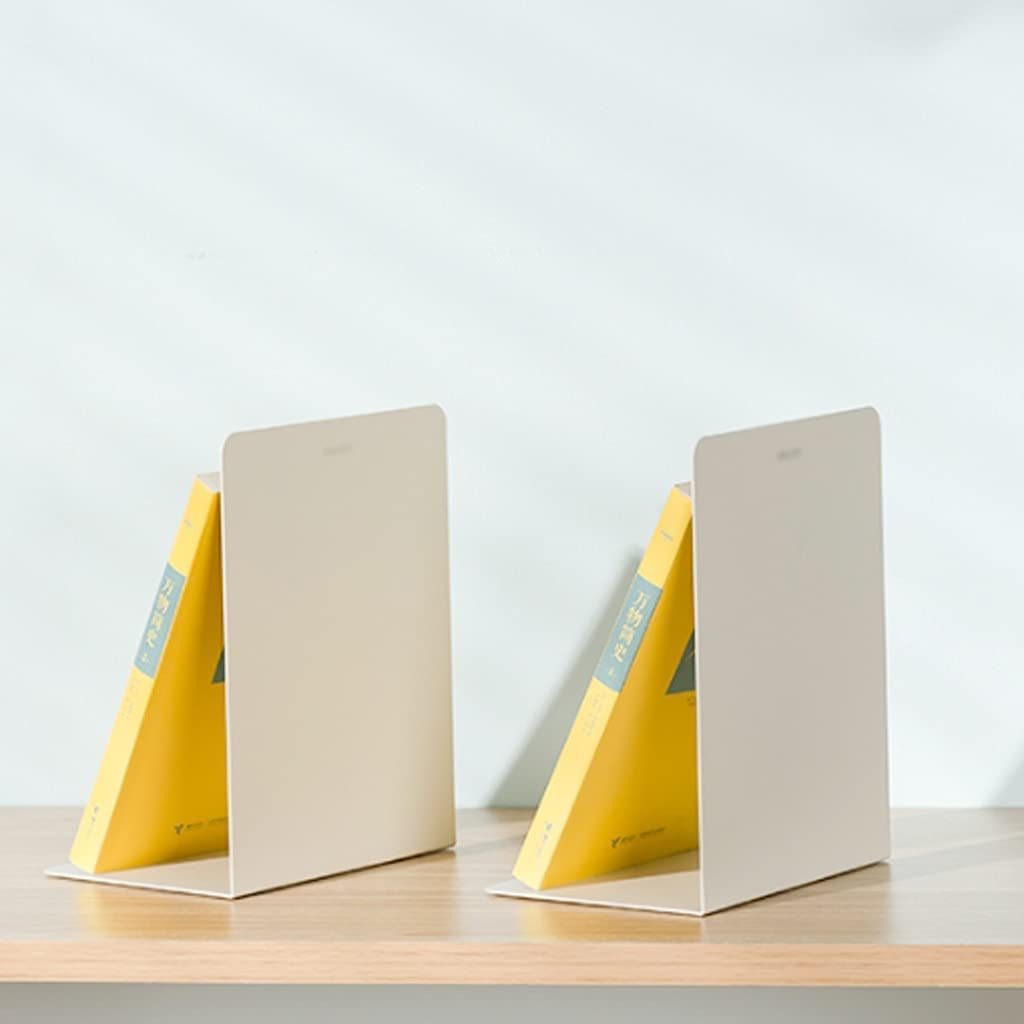 Heavy Duty Iron Bookends - Thick & Smooth Bookshelf Organizer for Students & Office - Green - Perfect for Desks, Shelves & Home Libraries
