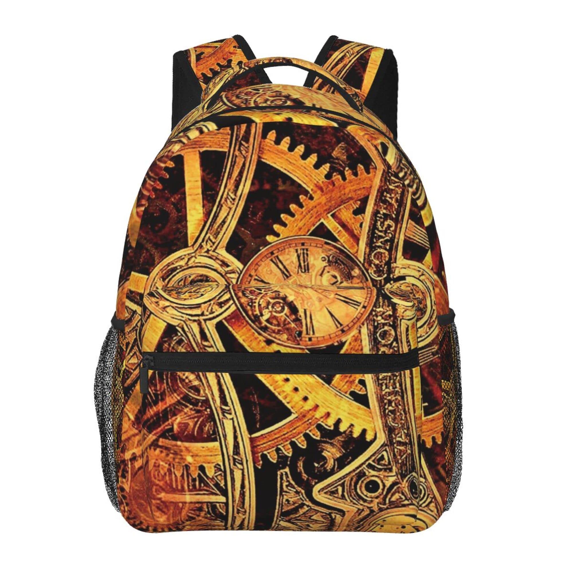 Anti-Theft Travel Laptop Backpack for Men & Women - Durable Business Backpack with Steampunk Design, Fits 15.6