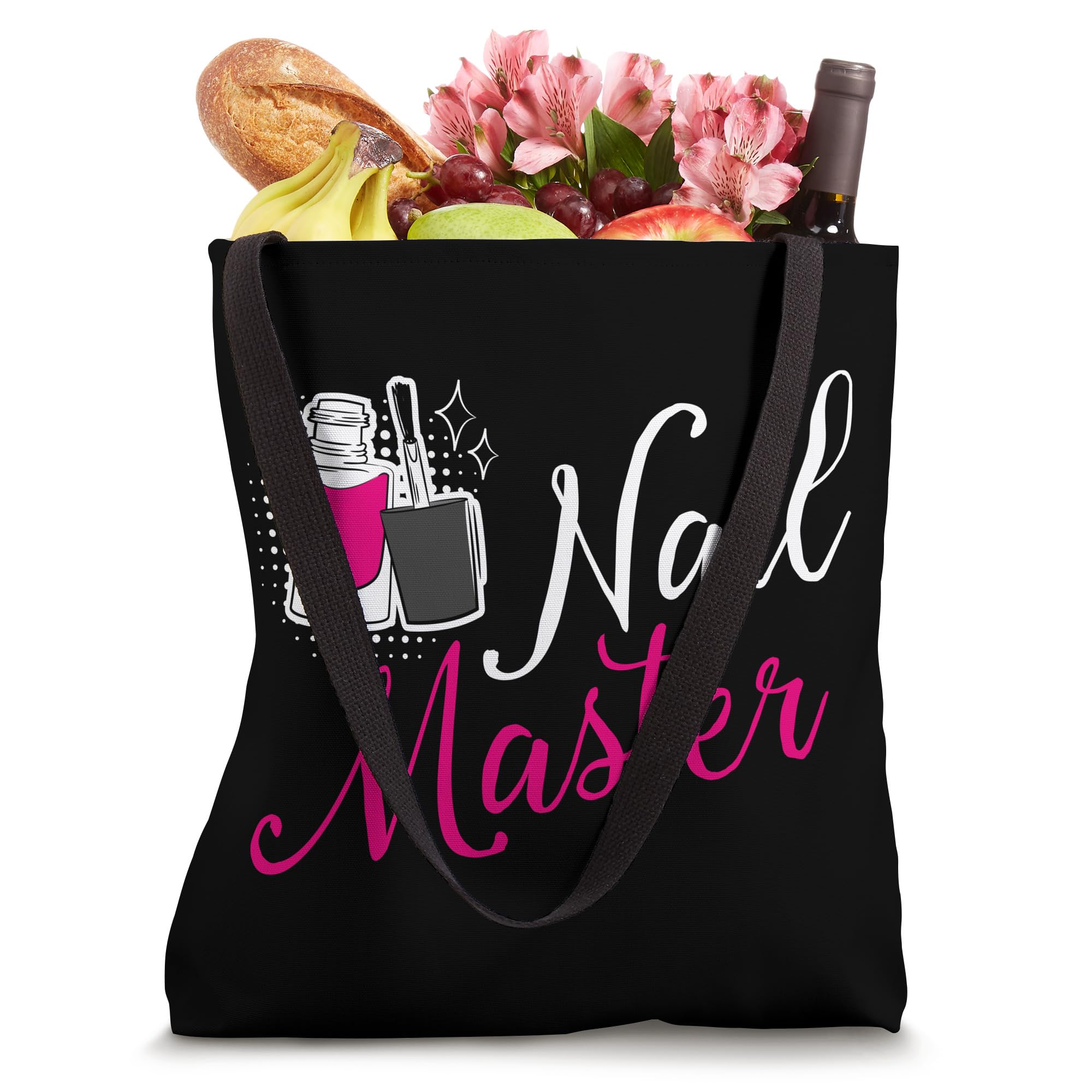 Professional Nail Tech Artist Manicure Tote Bag for Women - Funny Salon Gift for Nail Technicians & Manicurists - Perfect for Work, Travel & Beauty Supplies Storage