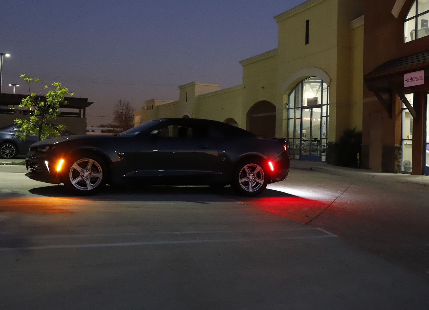 Dark Smoked Lens Rear Red Full LED Side Marker Lights for 2016-2023 Chevy Camaro - Enhanced Visibility & Style for Night Driving & Car Shows
