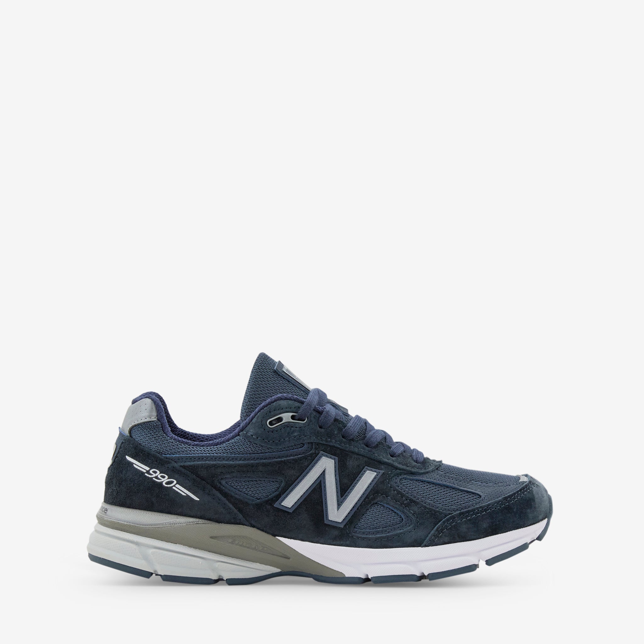 New Balance 990v4 Running Shoes for Men - Navy & Silver | Made in USA | Perfect for Jogging, Gym & Casual Wear