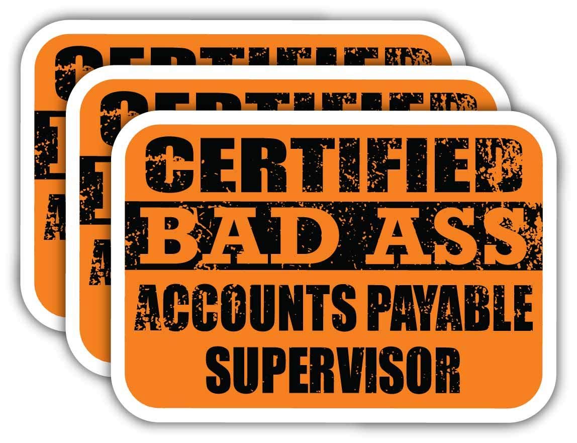 Certified Accounts Payable Supervisor Stickers - Funny Job Gift for Laptops & Cars