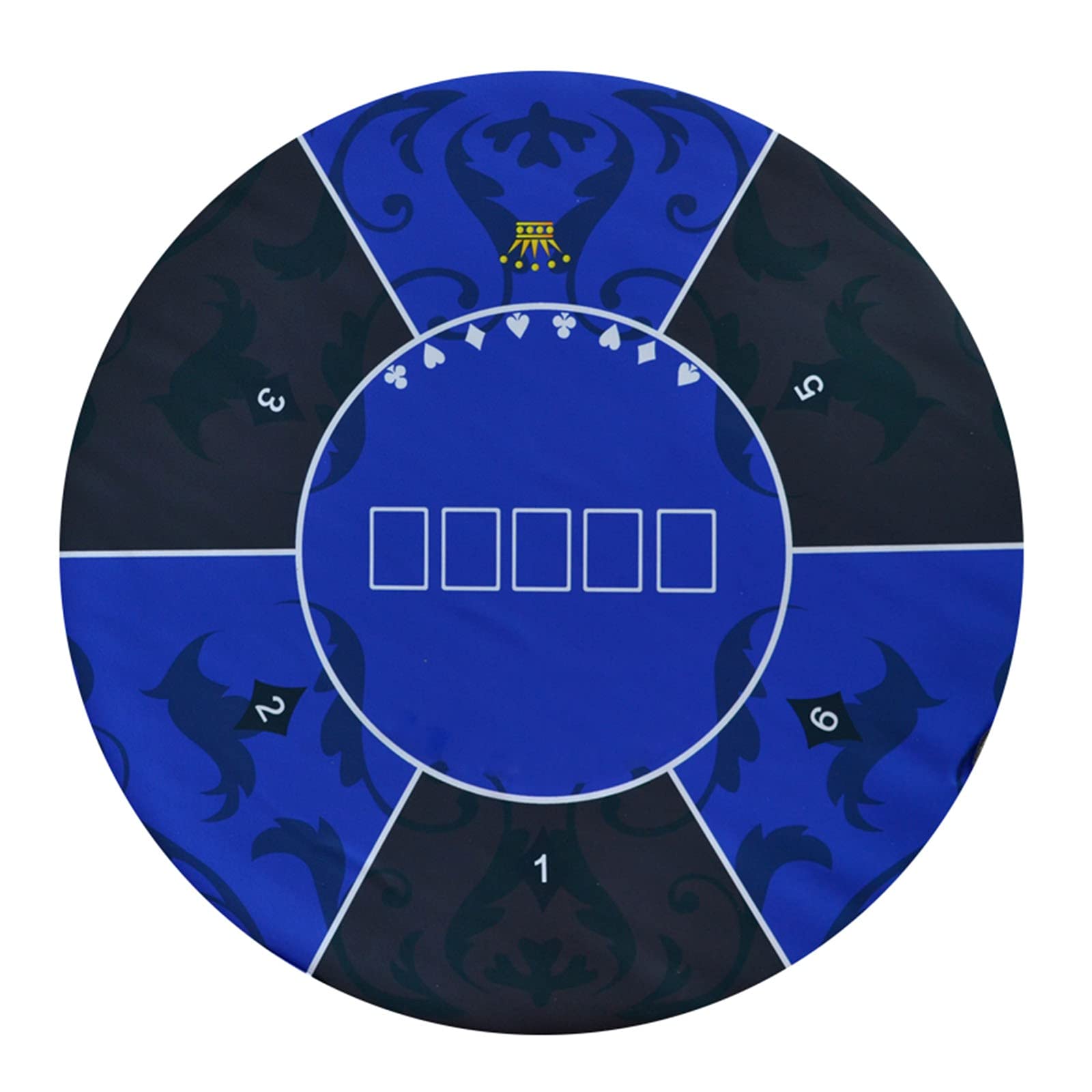 Premium Portable Poker Table Top Mat - Non-Slip Rubber Surface for Poker, Blackjack & Casino Games | Foldable Poker Mat for Home Game Nights & Casino Parties (Color: Black)